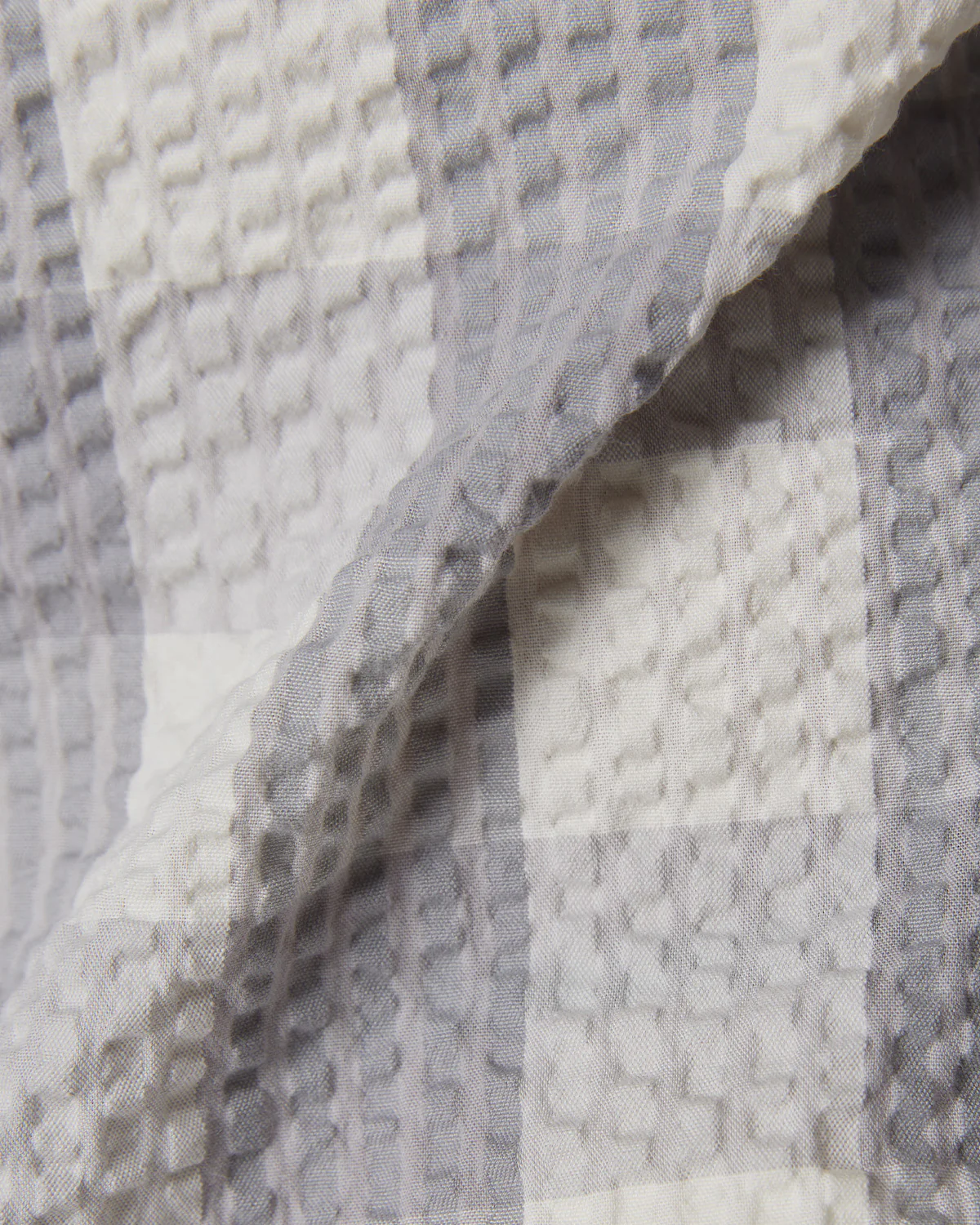 Grey Seersucker Checked Shirt - Image 6