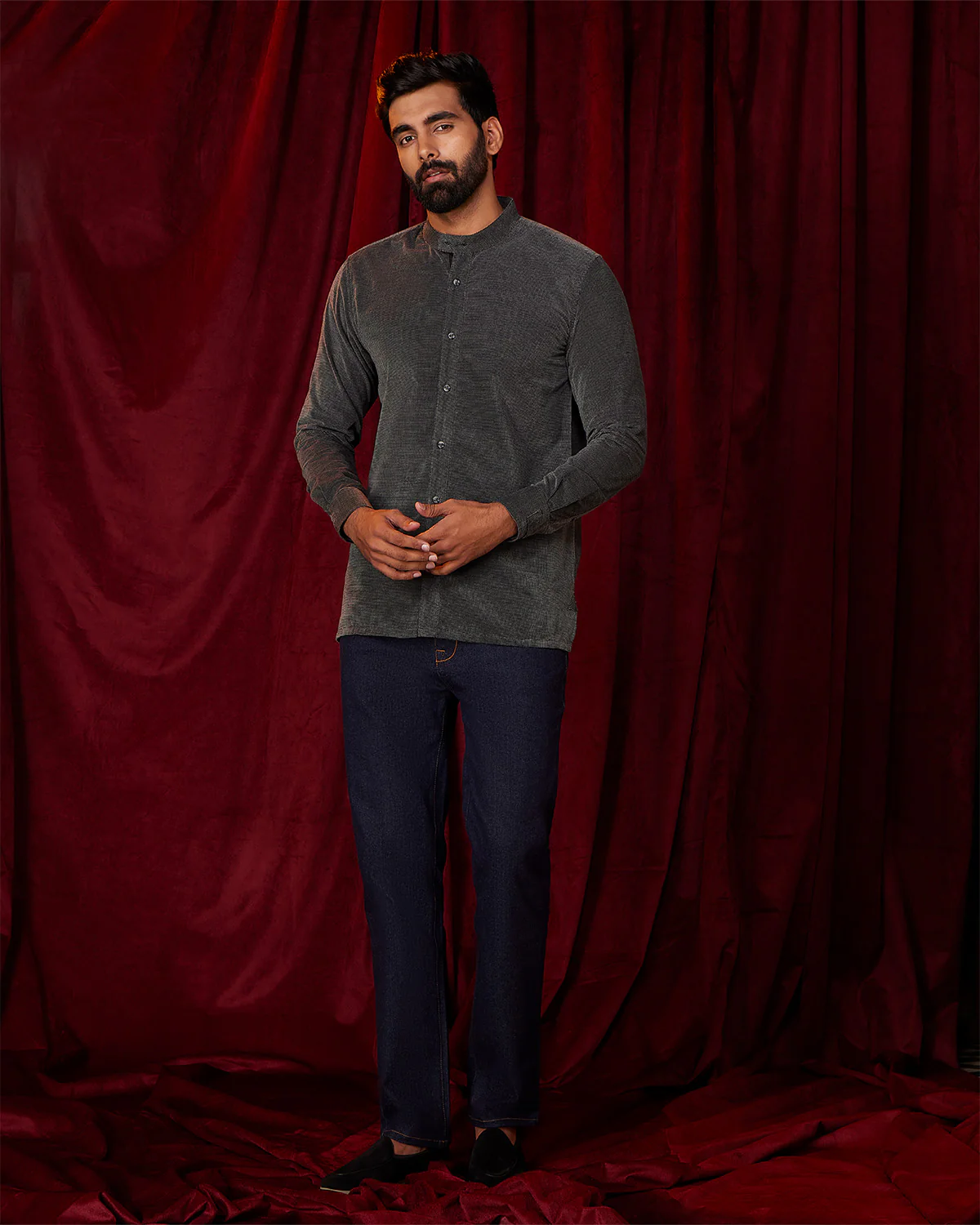 Groove Corduroy Shirt - Grey - Image 3