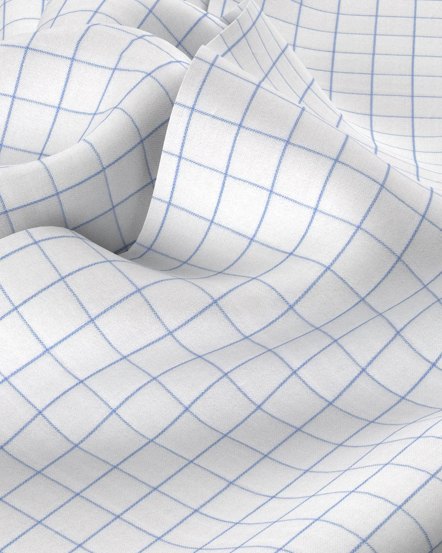 Harrowfield Twill Checked Shirt - White & Blue - Image 4