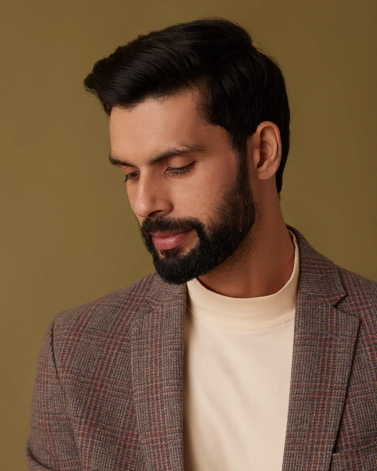 Harthmore Woolen Checkered Jacket - Brown - Image 3