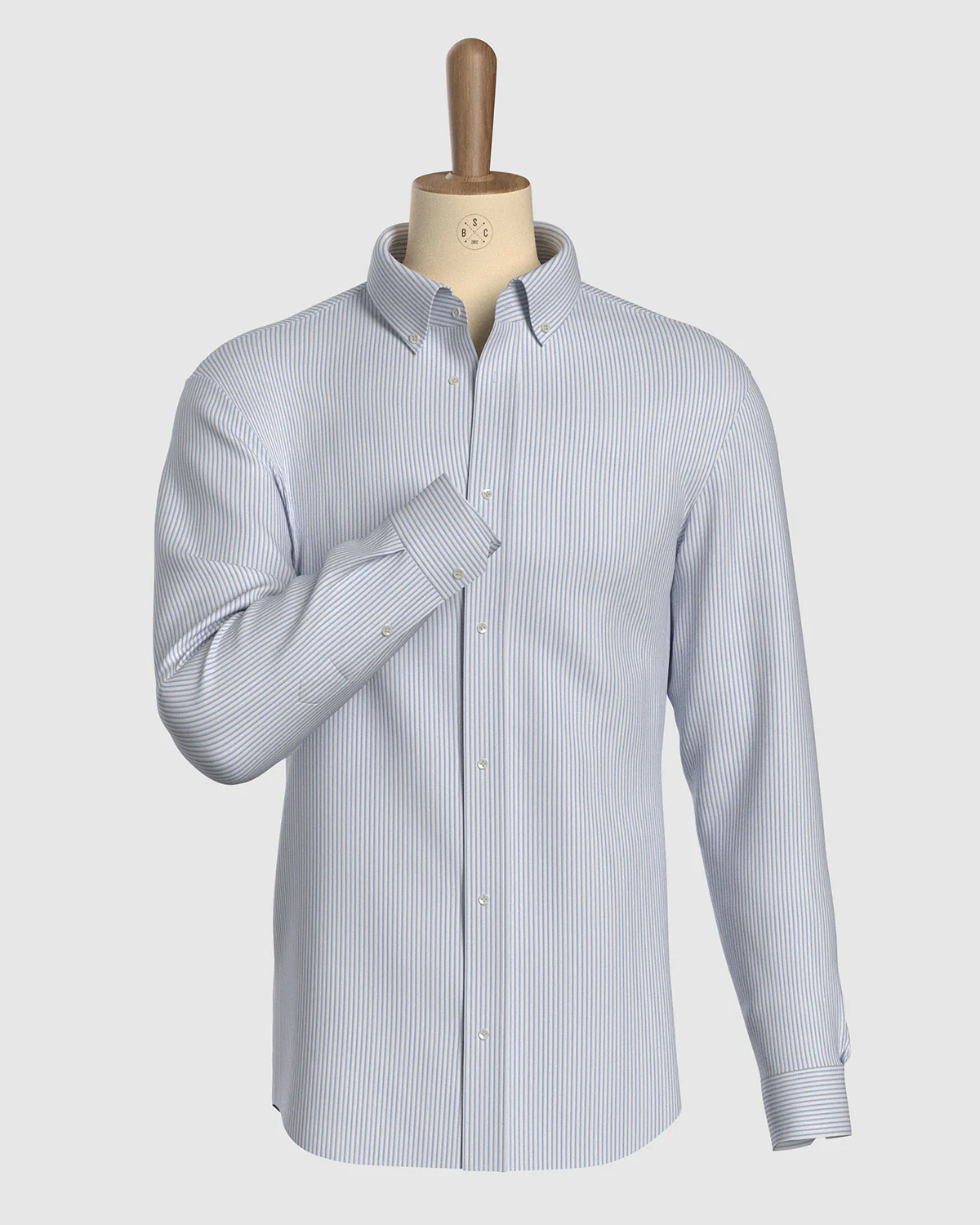 Icarus Poplin Striped Shirt - Blue - Image 2