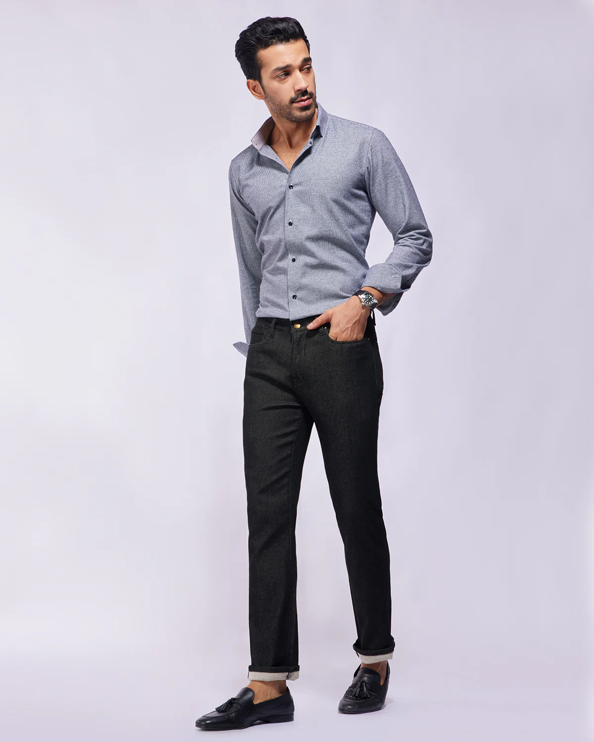 Japanese Binary Black Stretch Jeans - Image 4