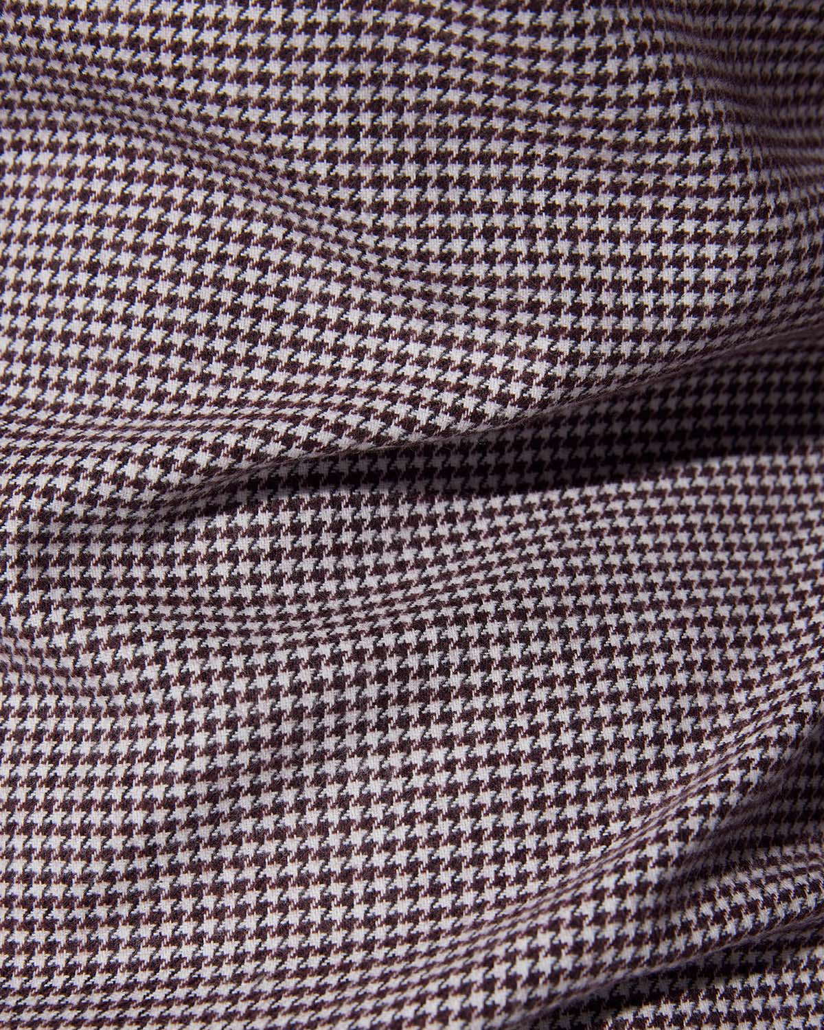 Japanese Brushed Houndstooth Shirt - Brown - Image 5