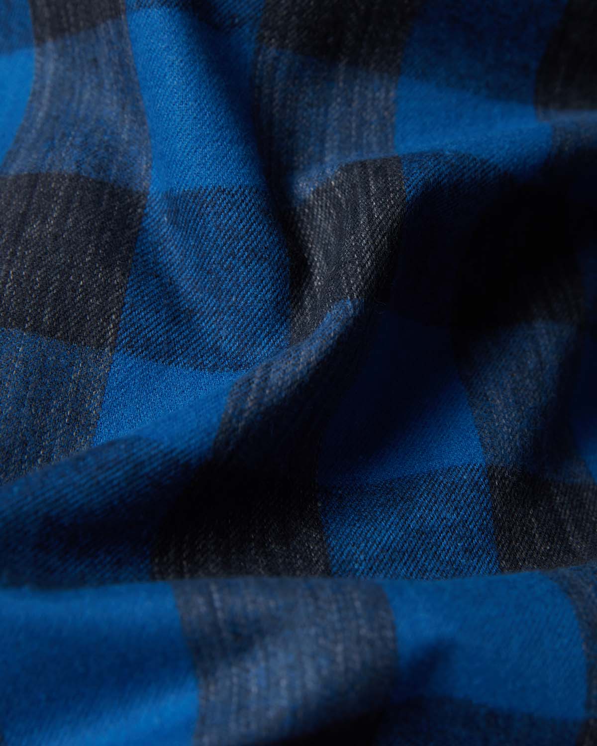 Japanese Flannel Checked Shirt - Blue - Image 4