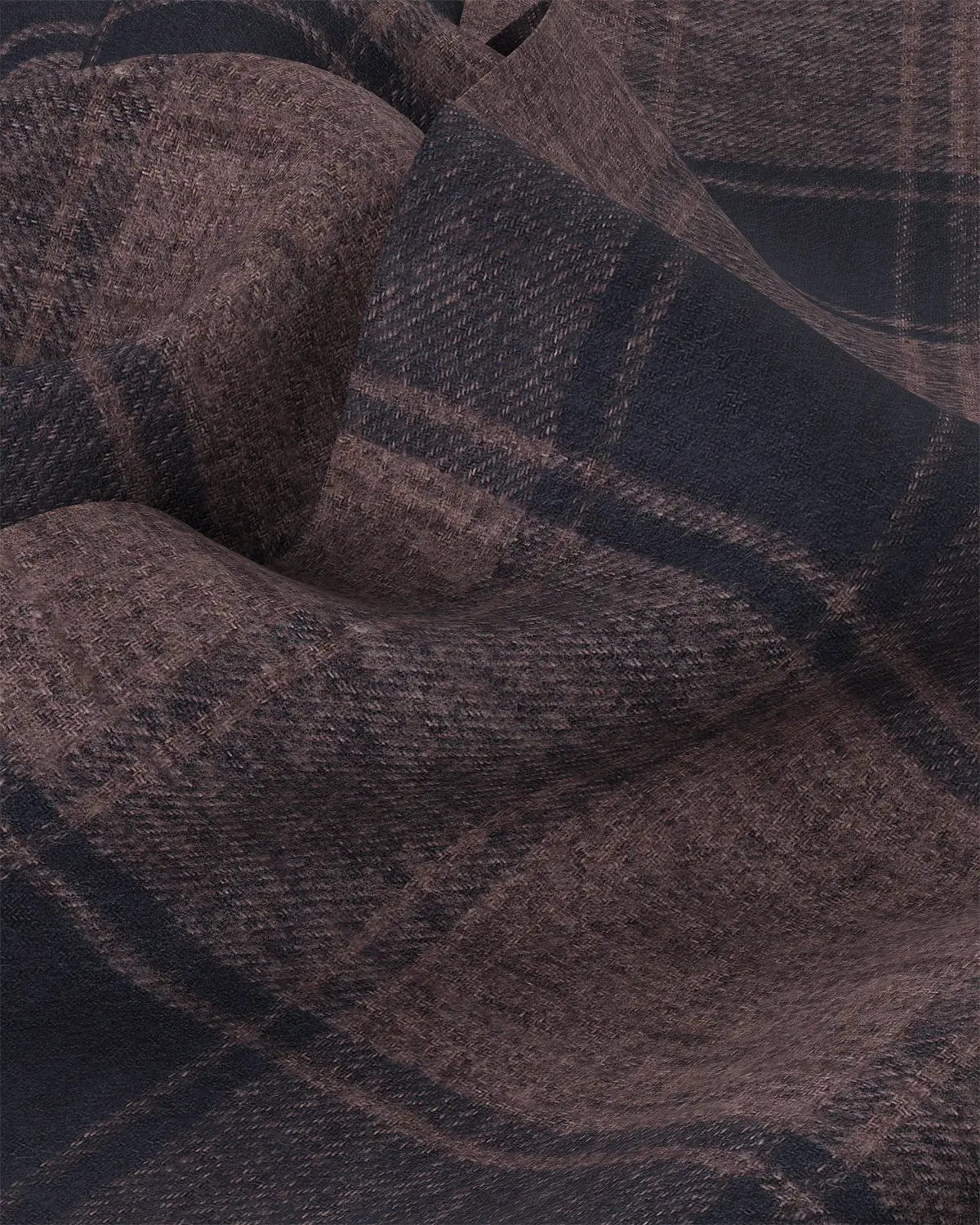 Japanese Flannel Checked Shirt - Brown & Black - Image 3
