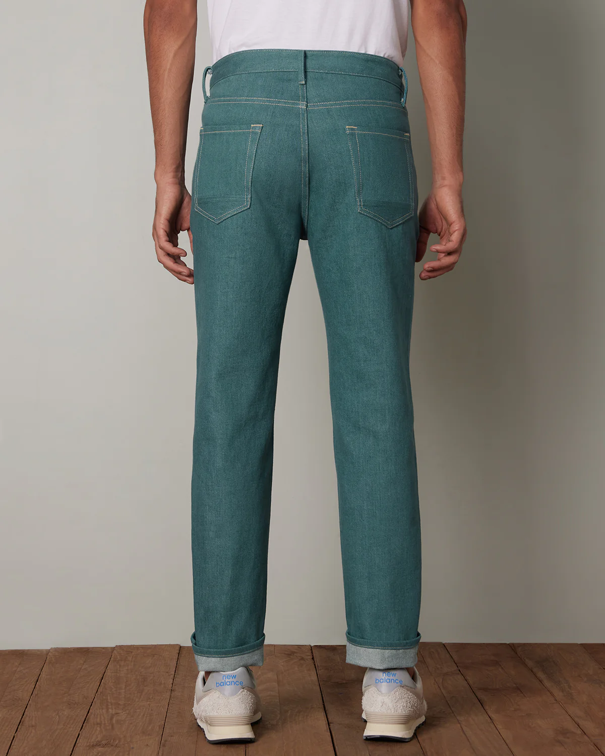 Japanese Jade Green Rigid Jeans - Image 3