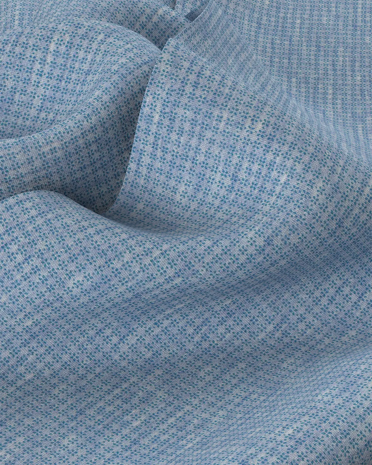 Japanese Printed Knit Shirt - Light Blue - Image 3
