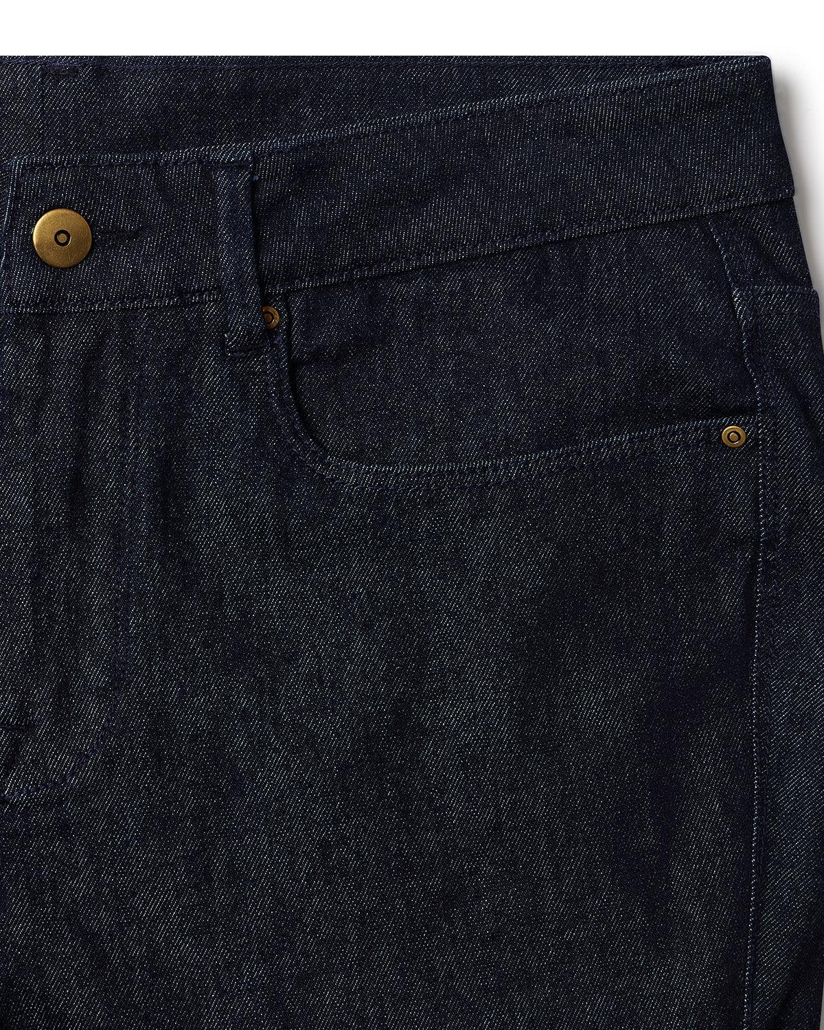 Japanese Slubline Extra Stretch Jeans - Dark Blue - Image 2