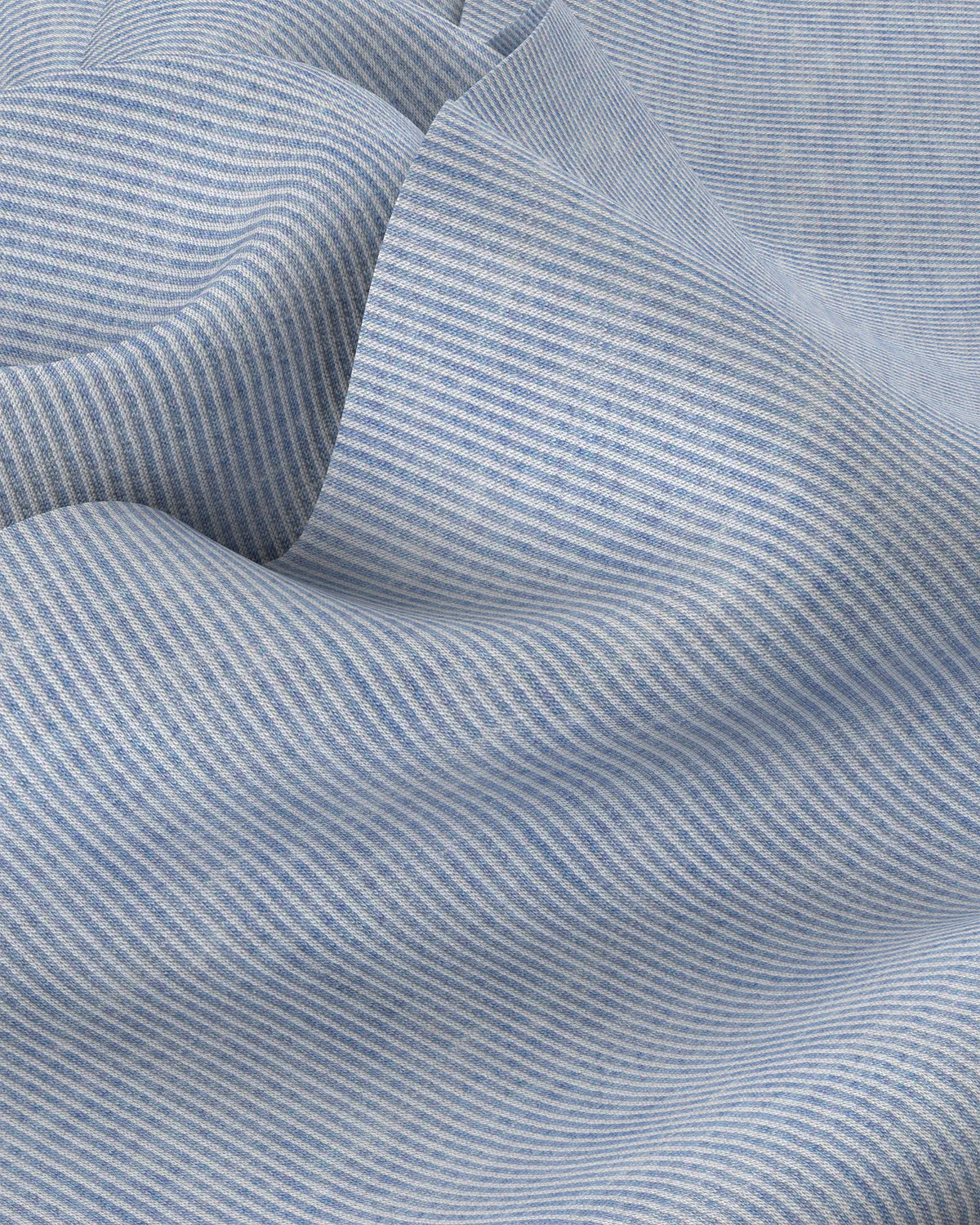 Japanese Stretch Knit Shirt - Light Blue & White - Image 3