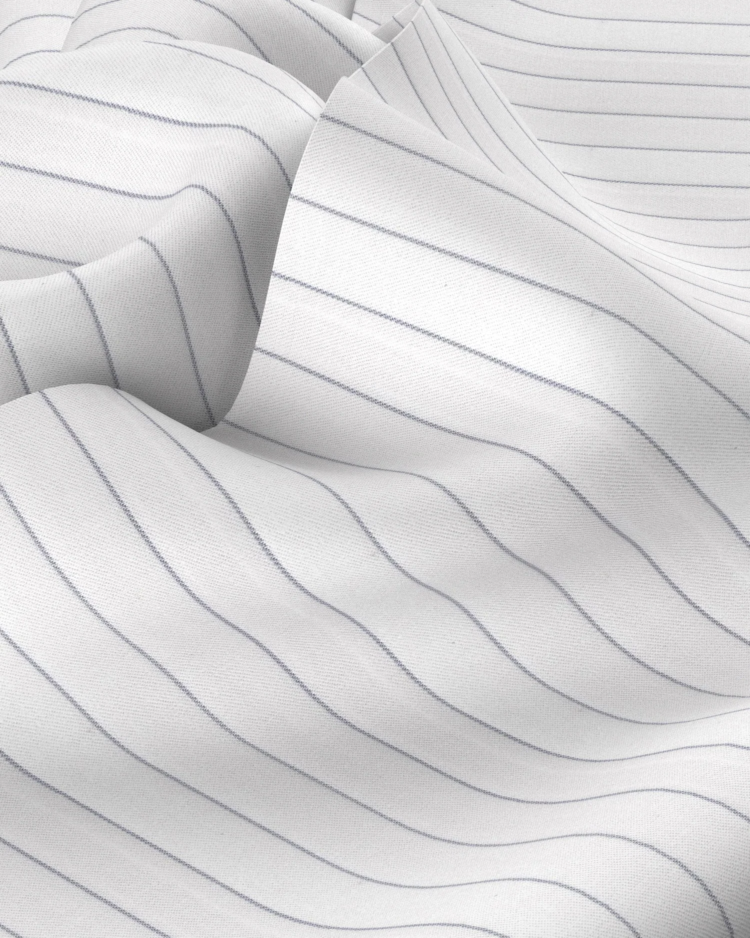 Langmere Twill Striped Shirt - White & Grey - Image 4