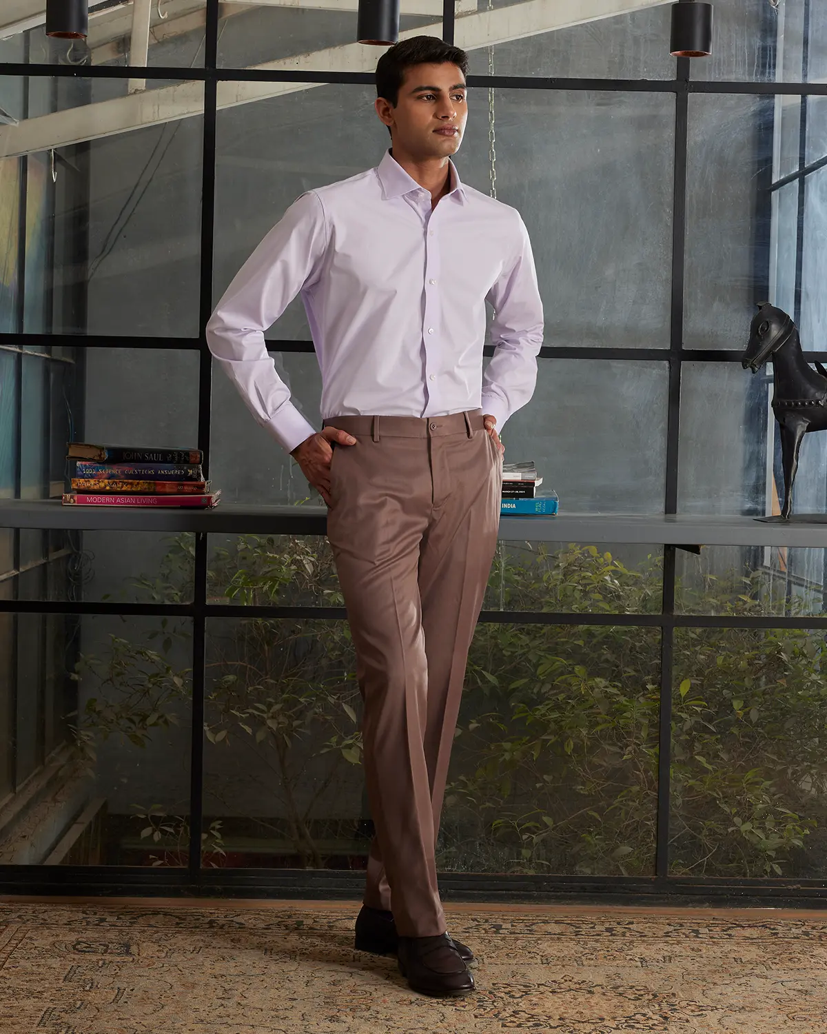 Lavender Cotton Poplin Shirt - Image 4