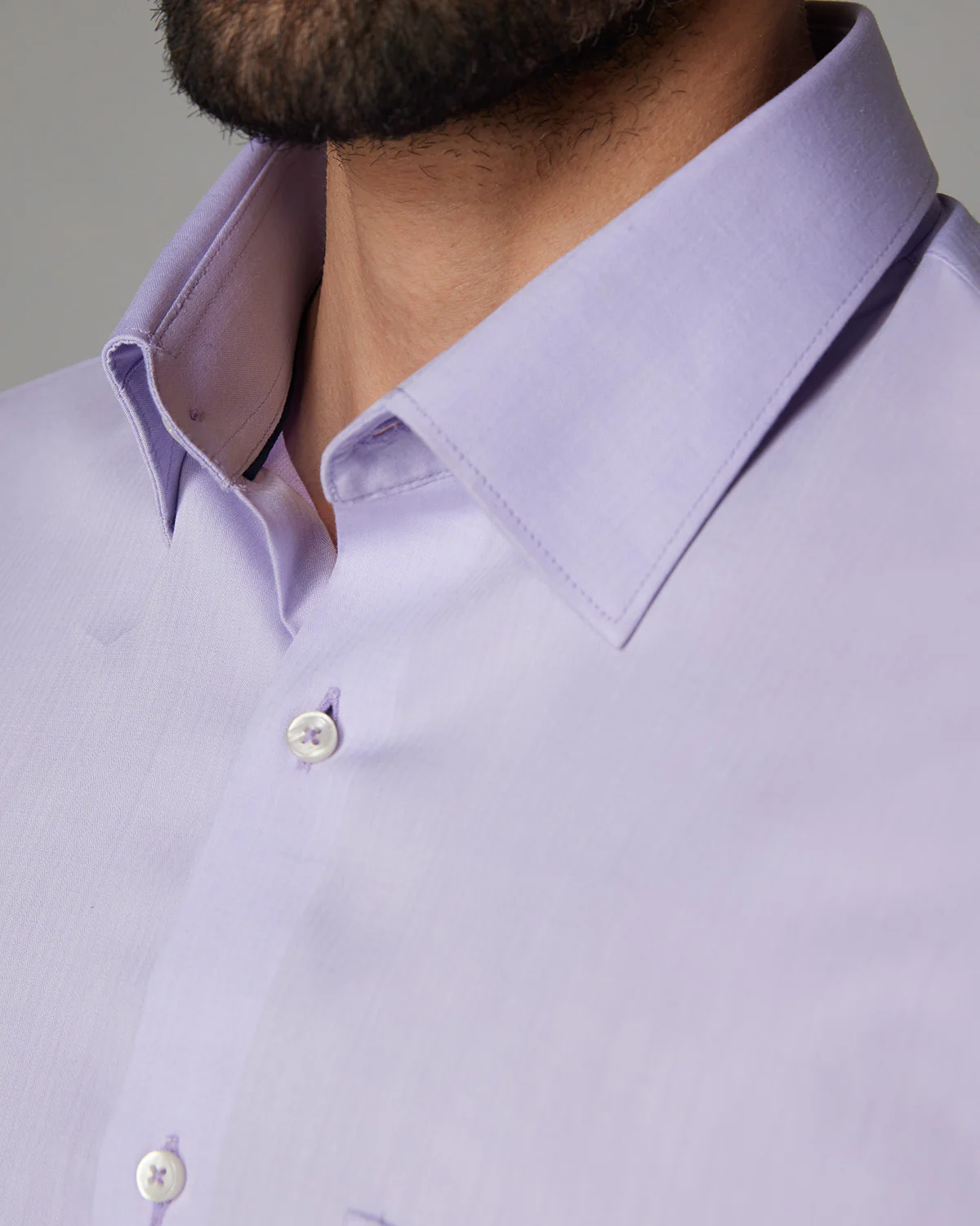 Lavender Herringbone Shirt - Image 2