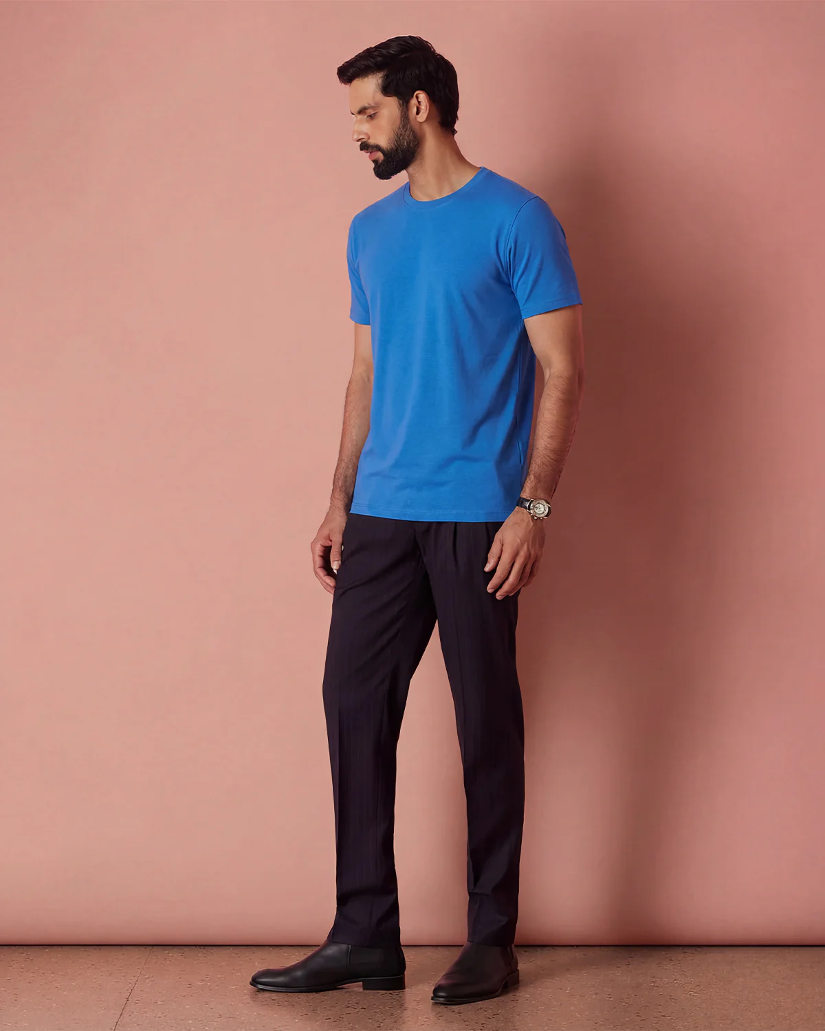 Luxe Drift T-Shirt - Mid Blue - Image 3