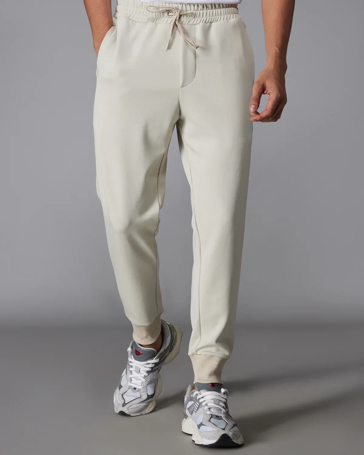 Luxe Travel Joggers - Light Grey - Image 3