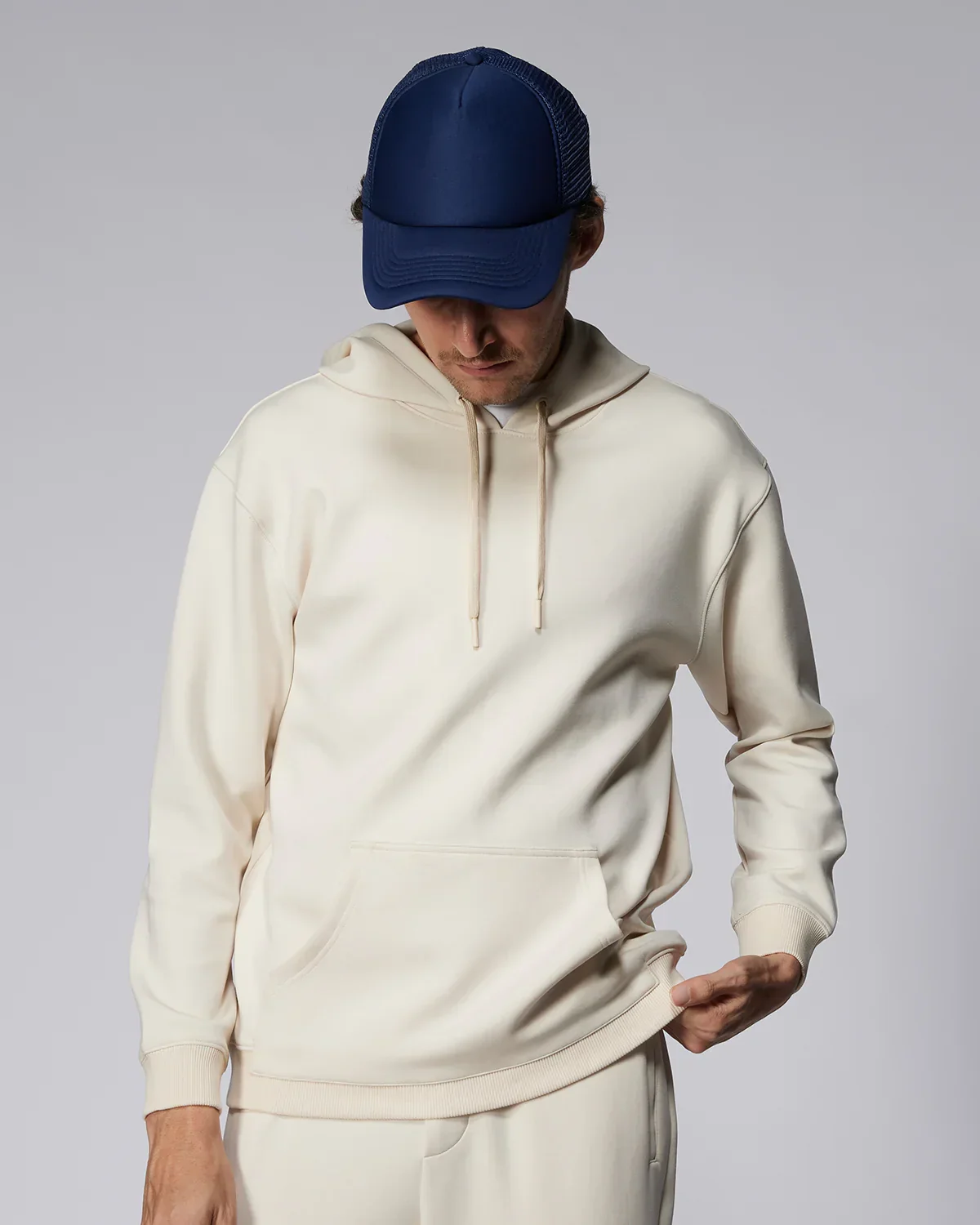 Luxe Travel Pullover Hoodie - Ecru - Image 2