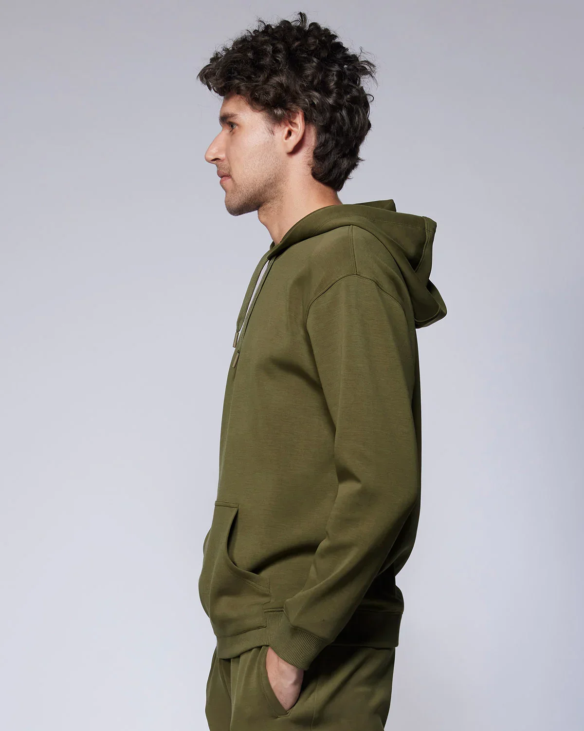 Luxe Travel Pullover Hoodie - Olive - Image 3