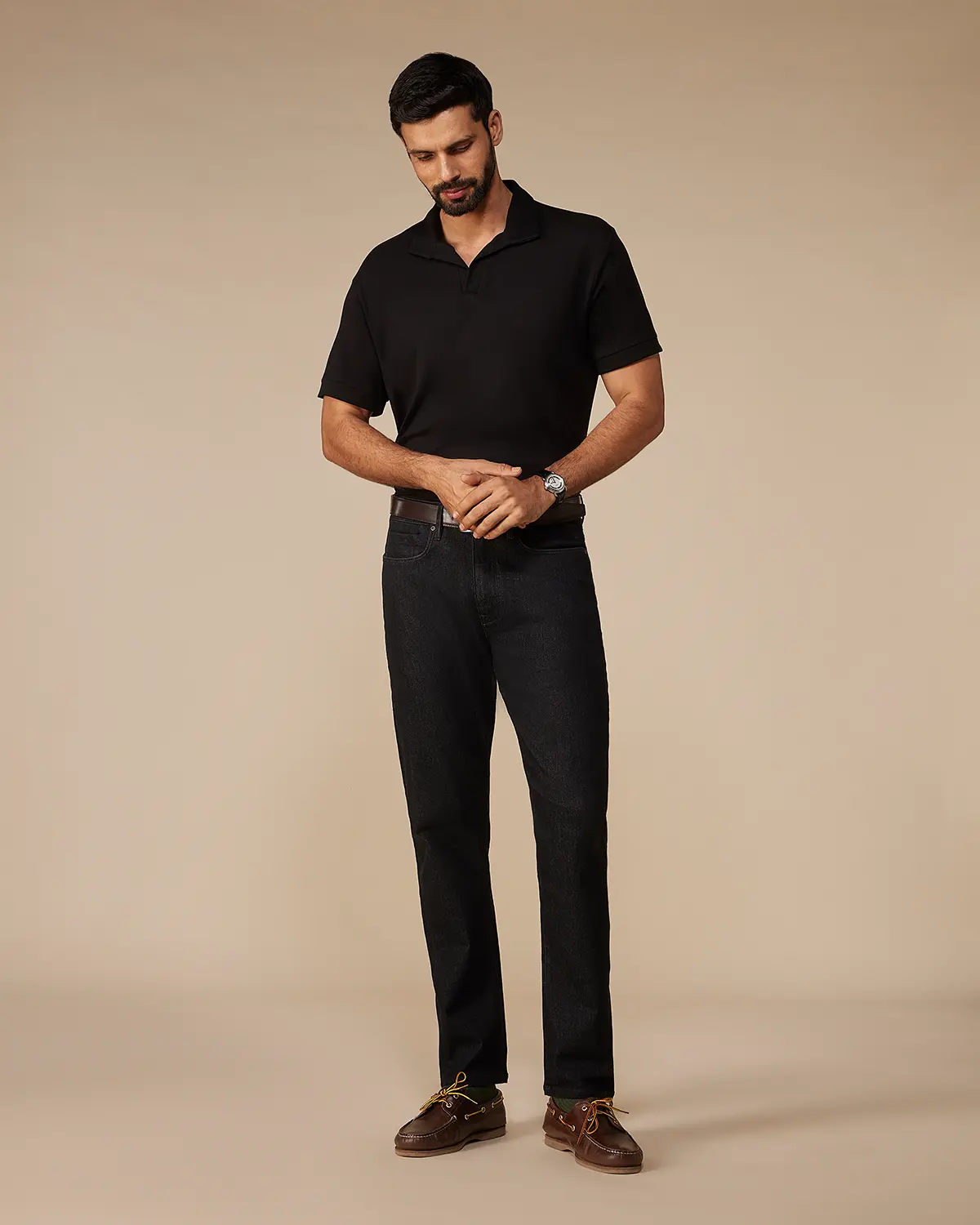 Lyocell Wool Stretch Johnny Polo - Jet Black - Image 4