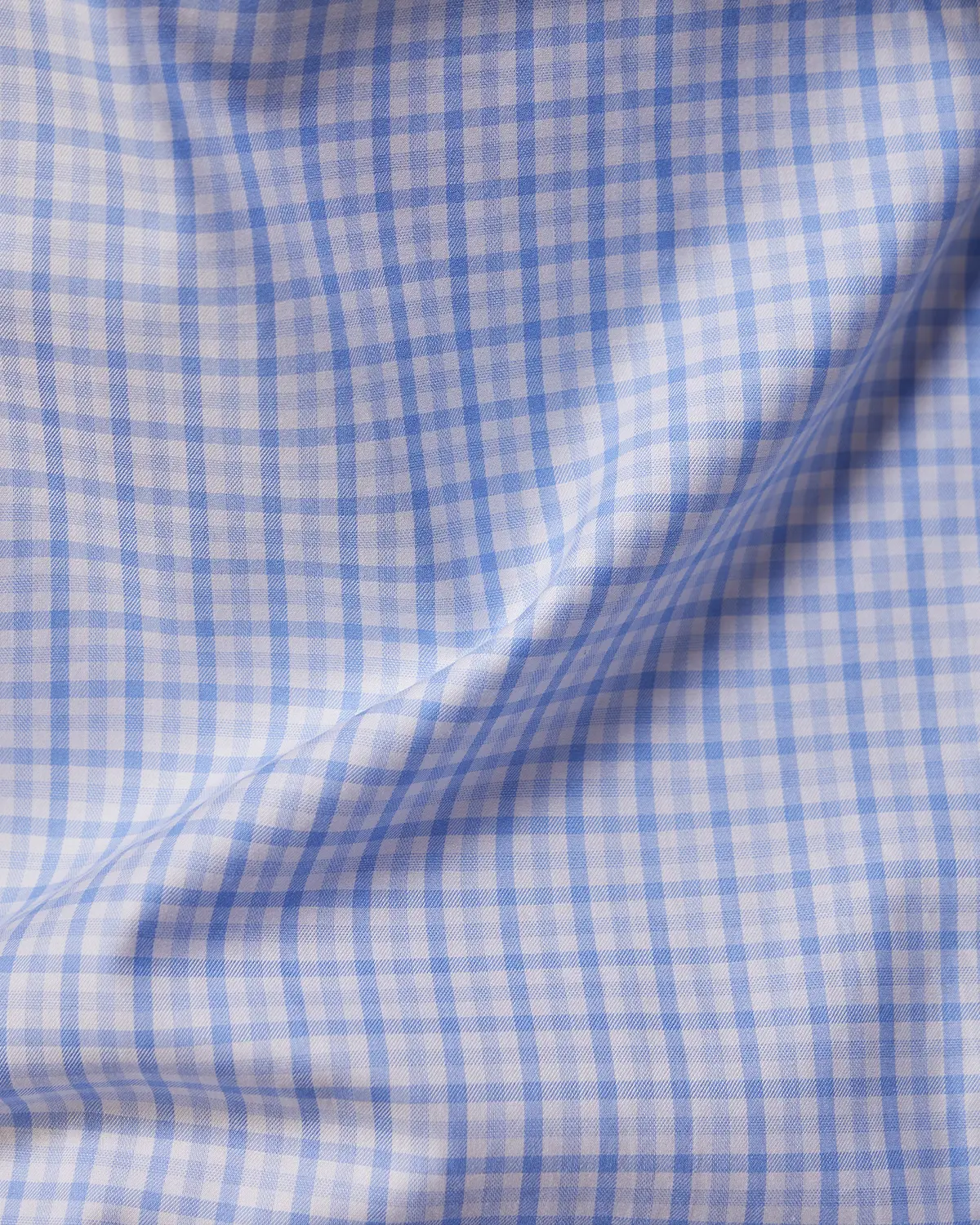 Manhattan Mid Blue & White Checked Shirt - Image 6