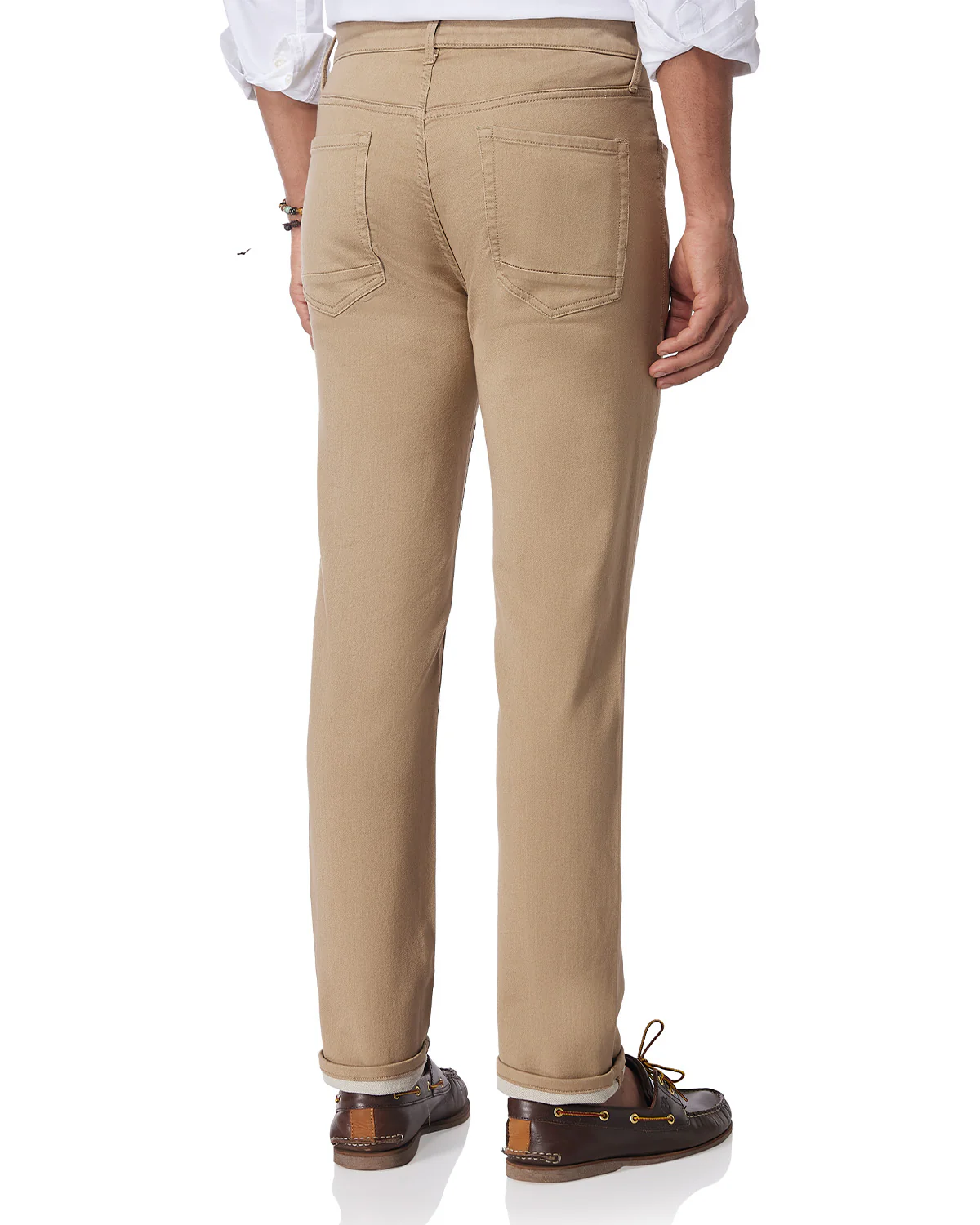 Milled Dobby Stretch Jeans - Khaki - Image 5