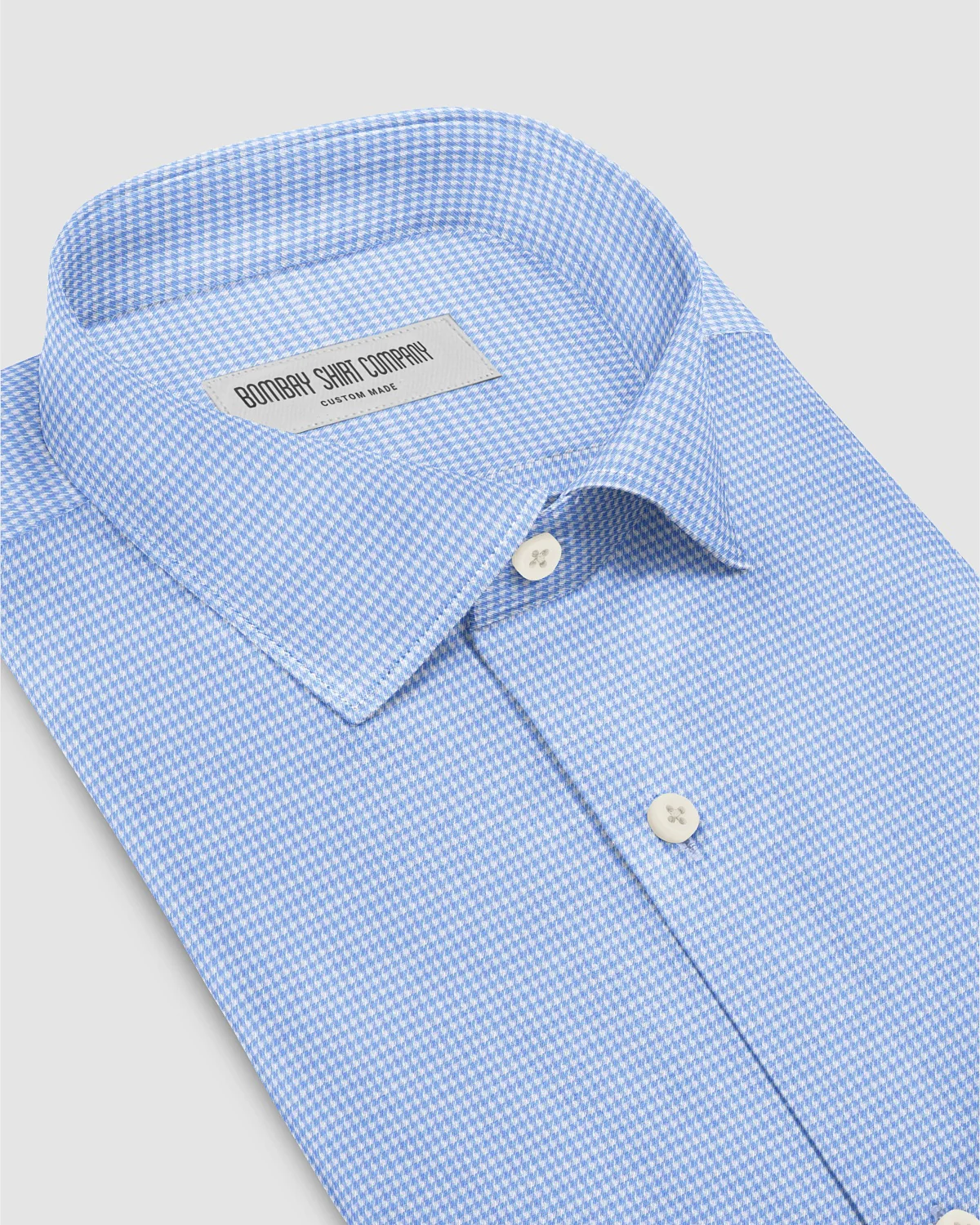 Montclair Twill Checked Shirt - Blue & White - Image 2