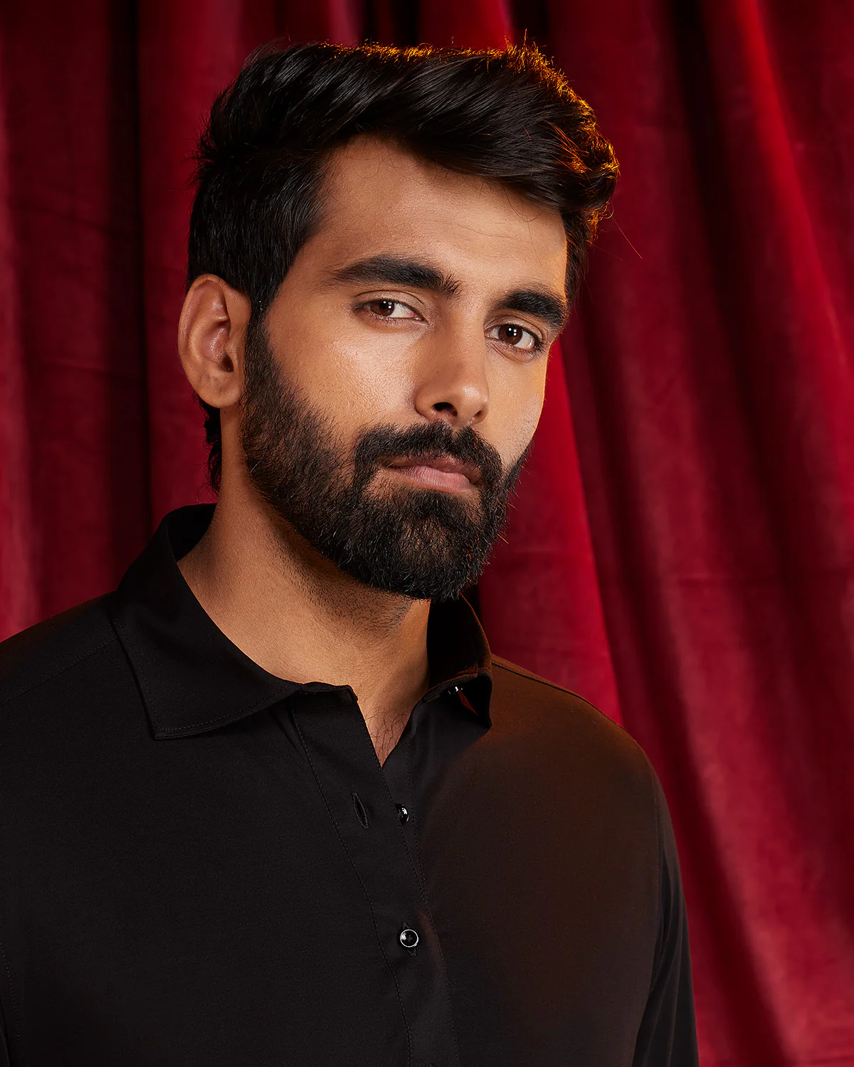 Monte Carlo Popover Stretch Knit Shirt - Black - Image 2