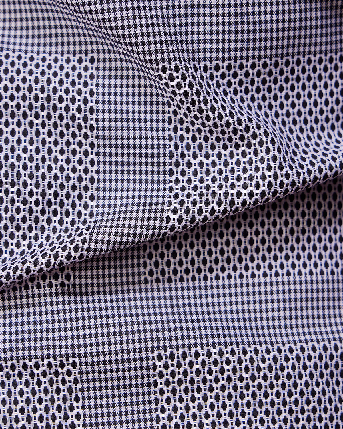 Moonlit Dobby Checked Shirt - Black & White - Image 6