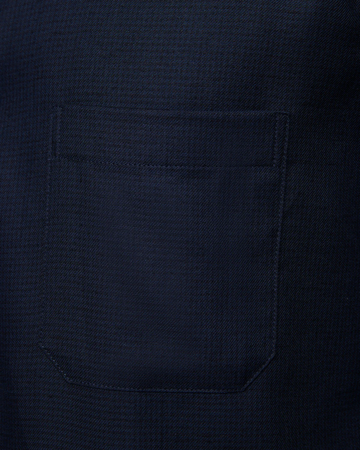 Navy Cotton Twill Shirt - Image 3