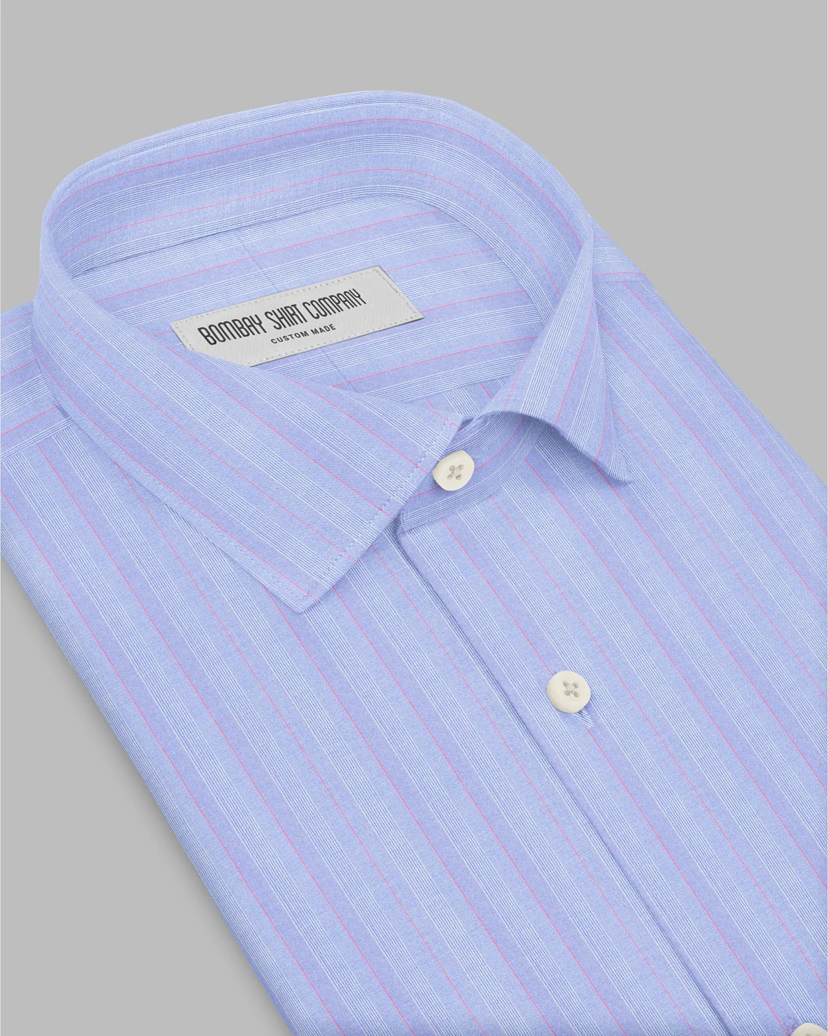 Oberon Twill Striped Shirt - Blue & Pink - Image 2