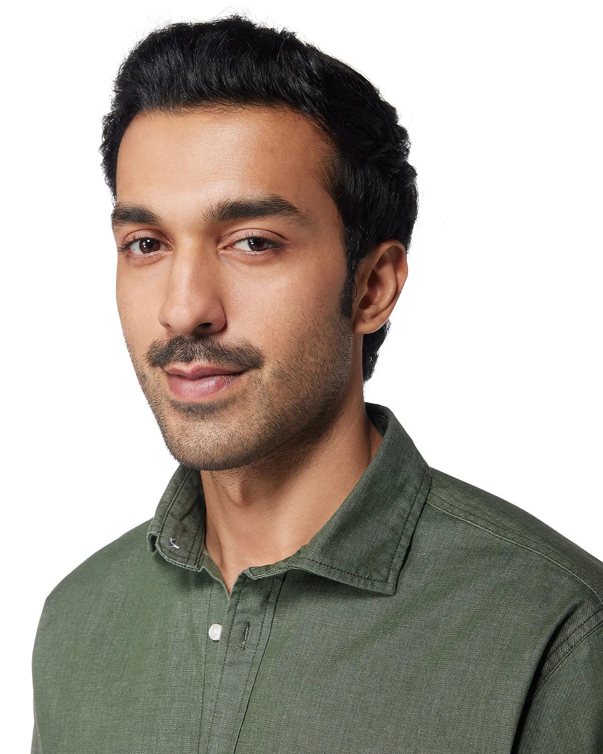 Olive Denim Shirt - Image 2