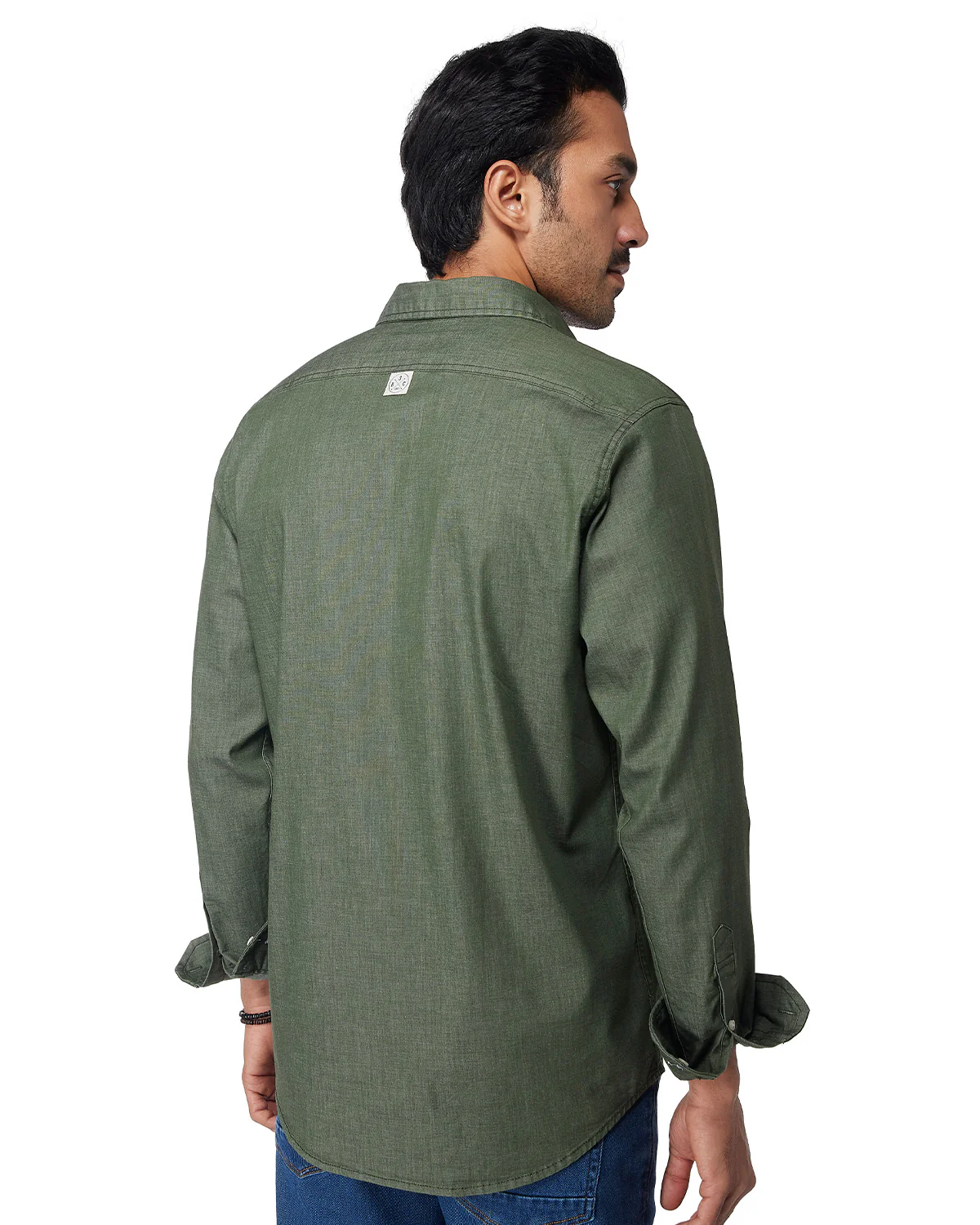 Olive Denim Shirt - Image 6