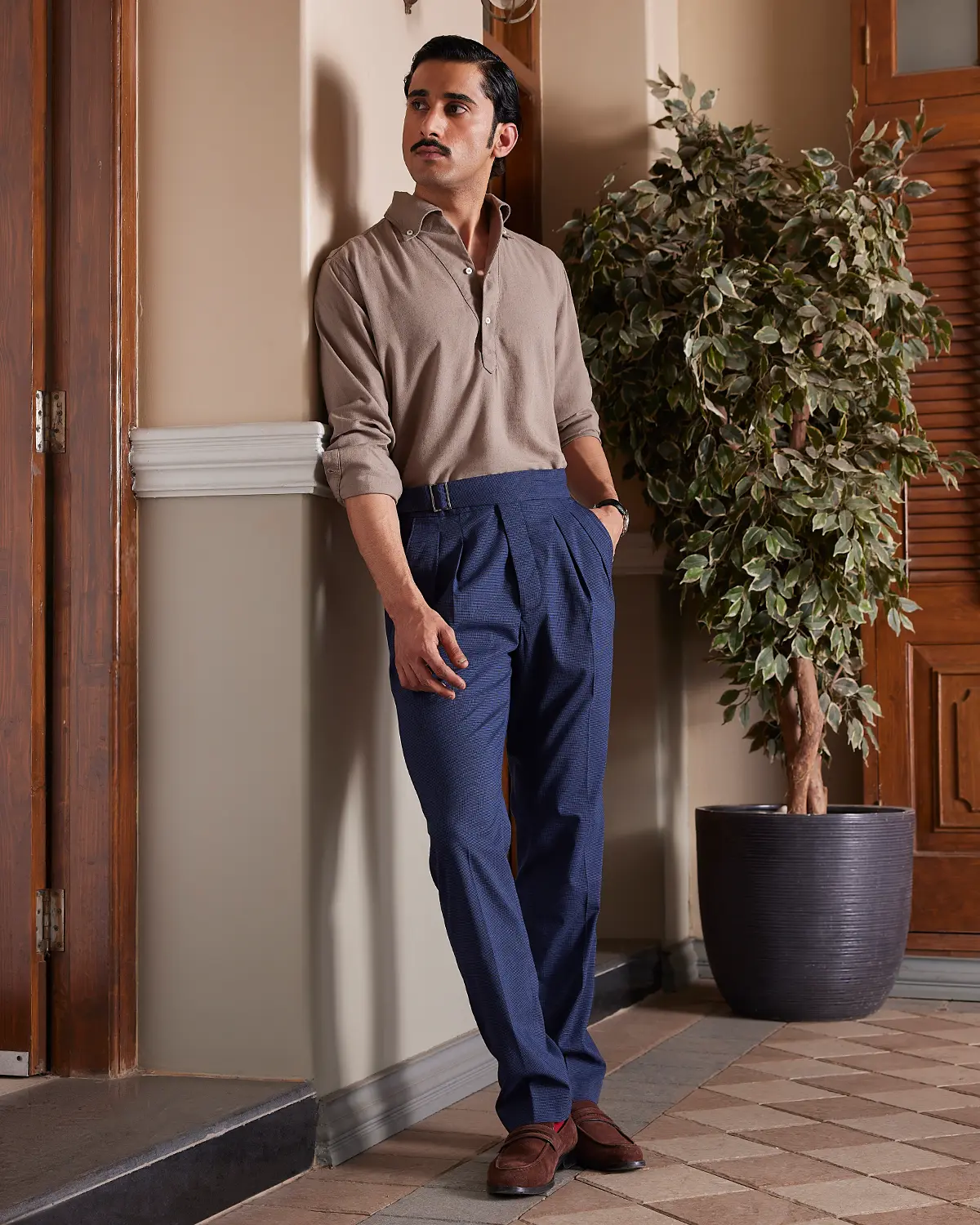 Olive Popover Kurta Shirt - Image 4