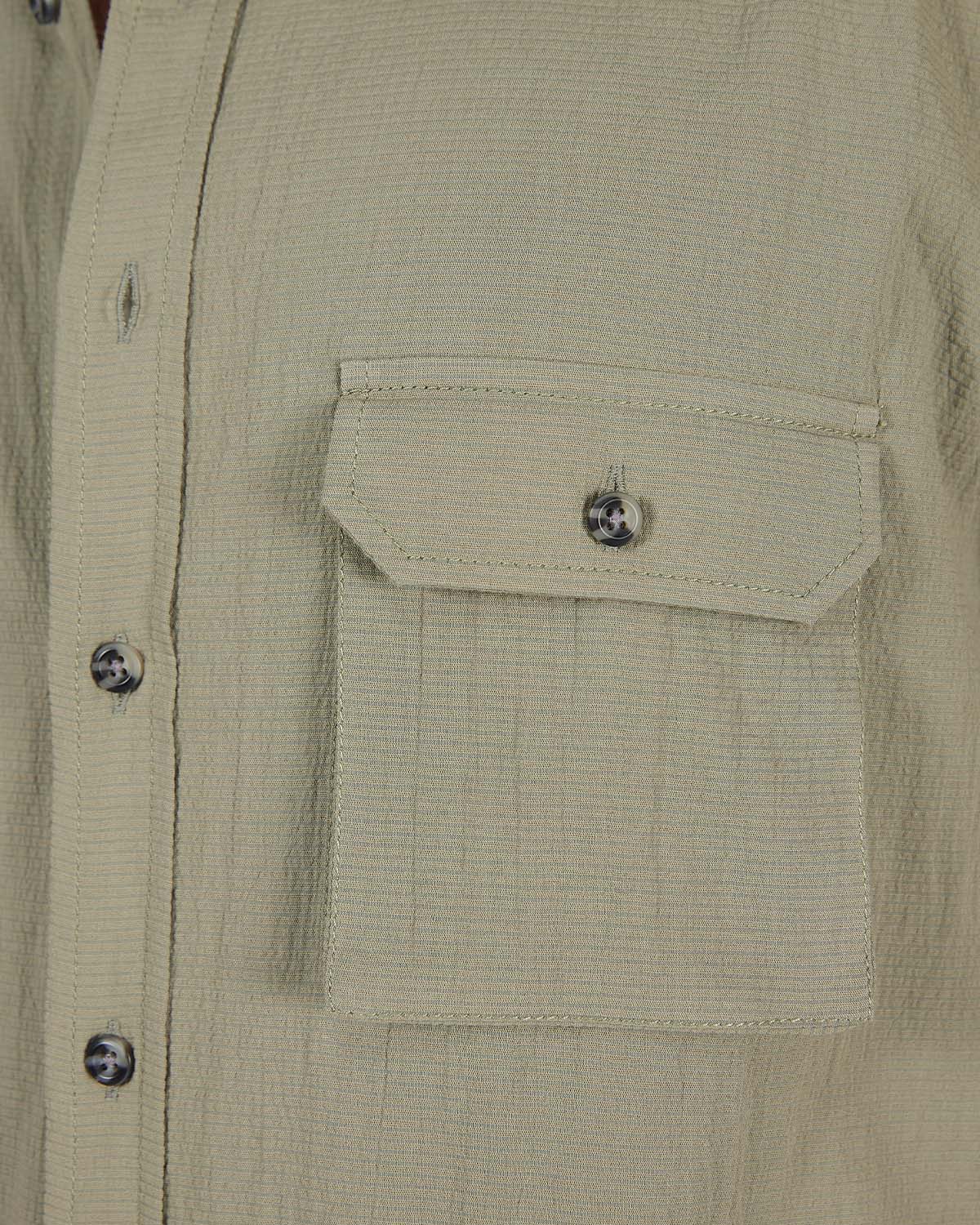 Olive Seersucker Shirt - Image 6