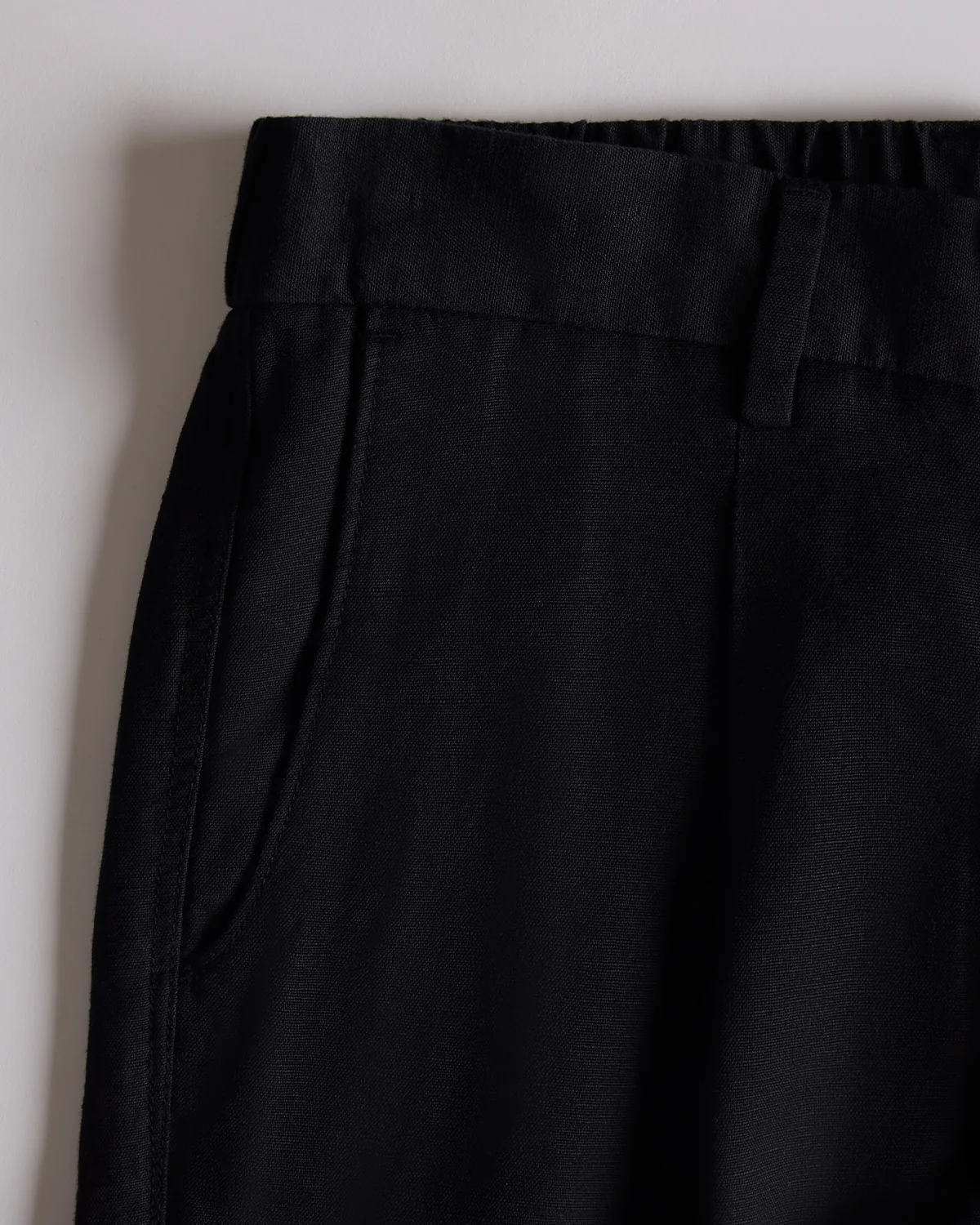 Palmscape Cotton Linen Pants - Black - Image 2