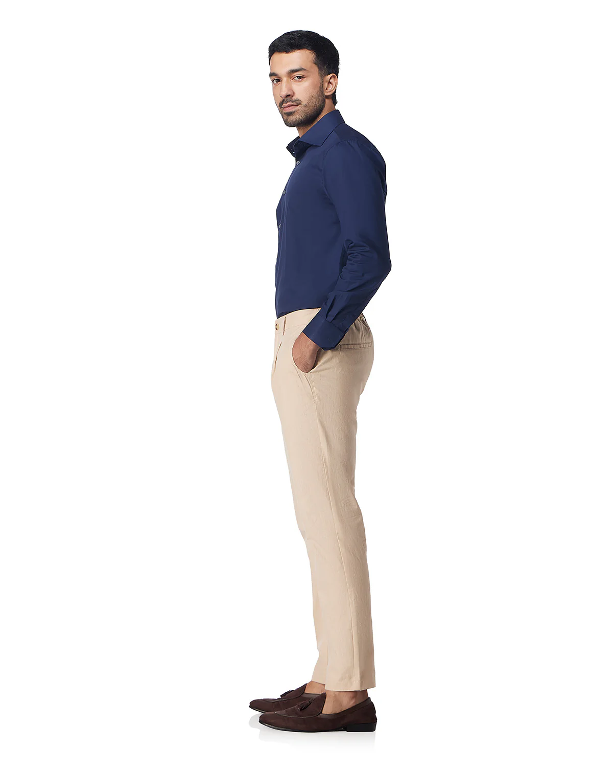 Palmscape Cotton Linen Pants - Ecru - Image 8