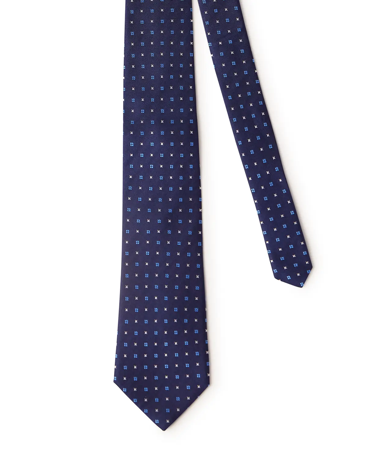Pavilion Dotted Dobby Tie - Dark Blue - Image 3