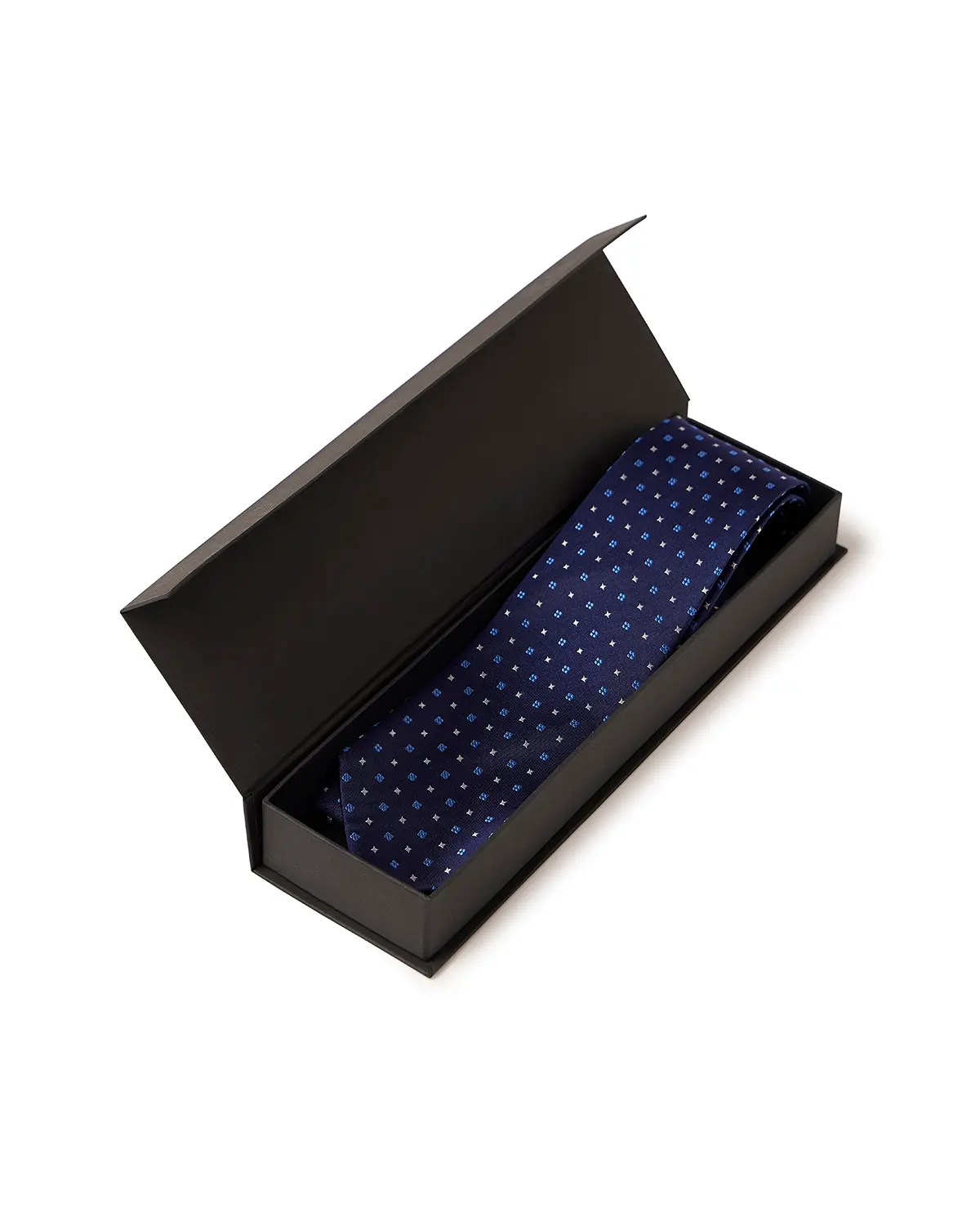 Pavilion Dotted Dobby Tie - Dark Blue - Image 4