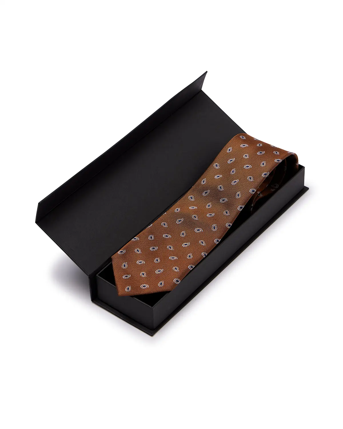 Pavilion Paisley Embroidered Tie - Brown - Image 4