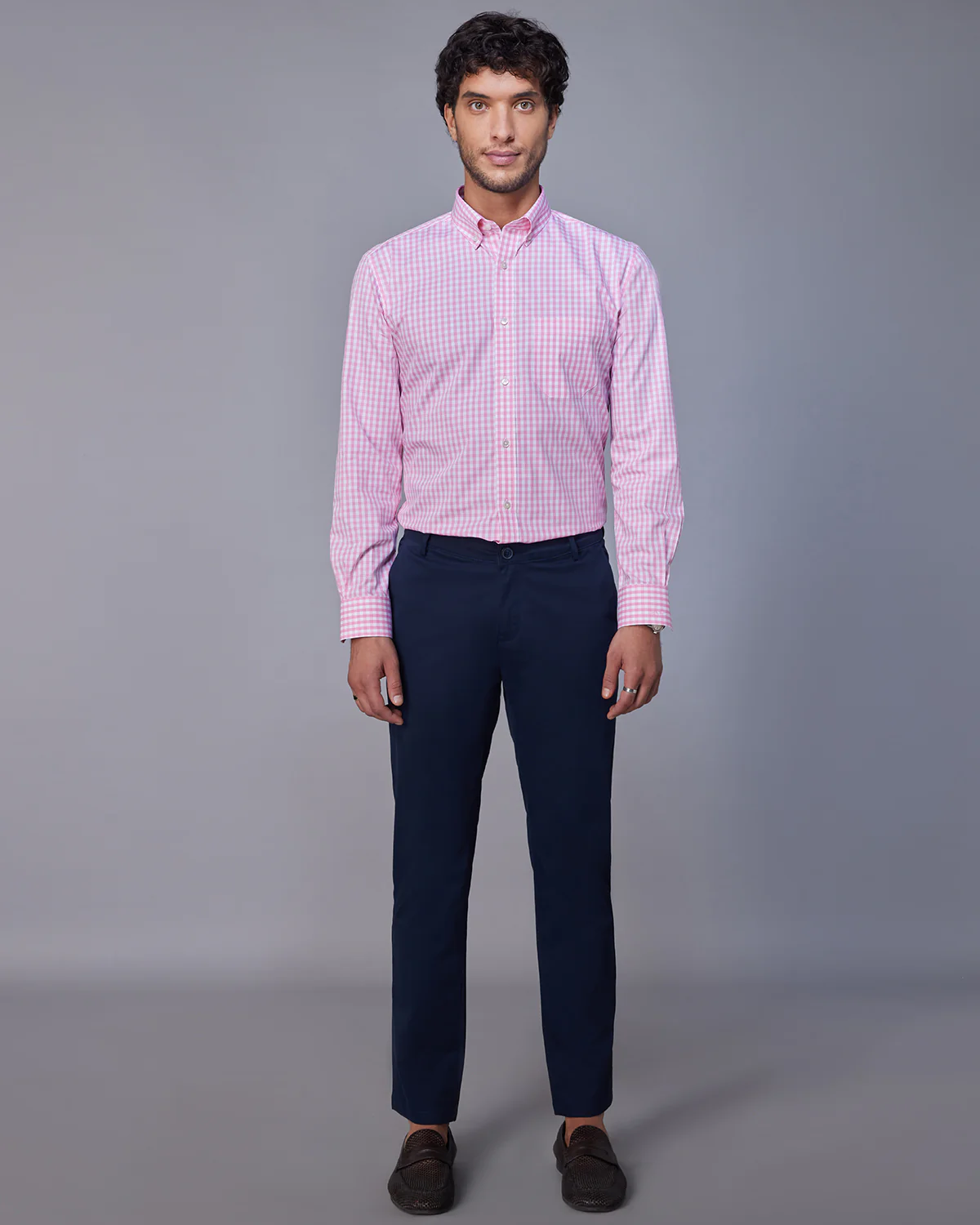 Pink Gingham Checked Shirt - Image 3