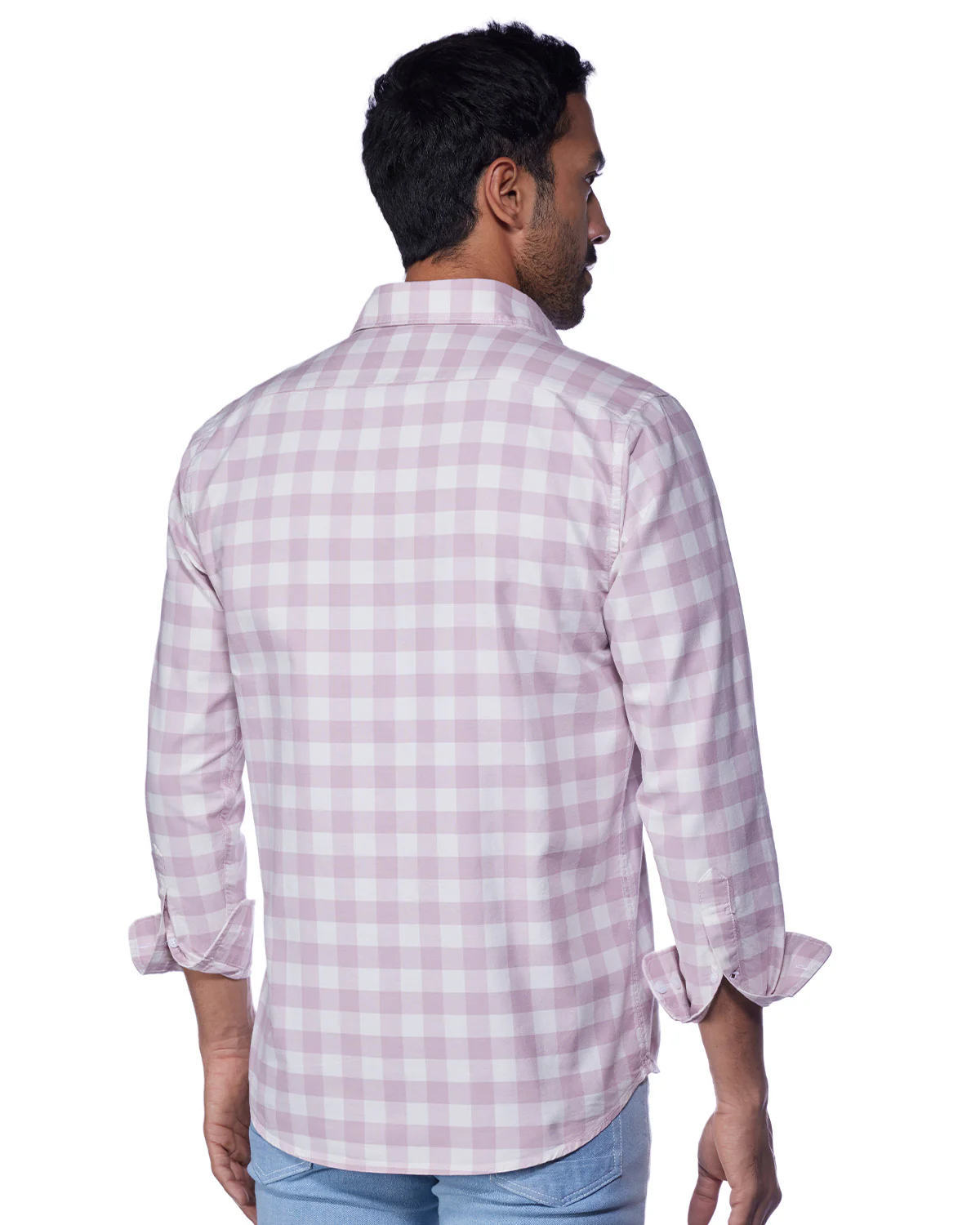 Pink Oxford Checked Shirt - Image 3