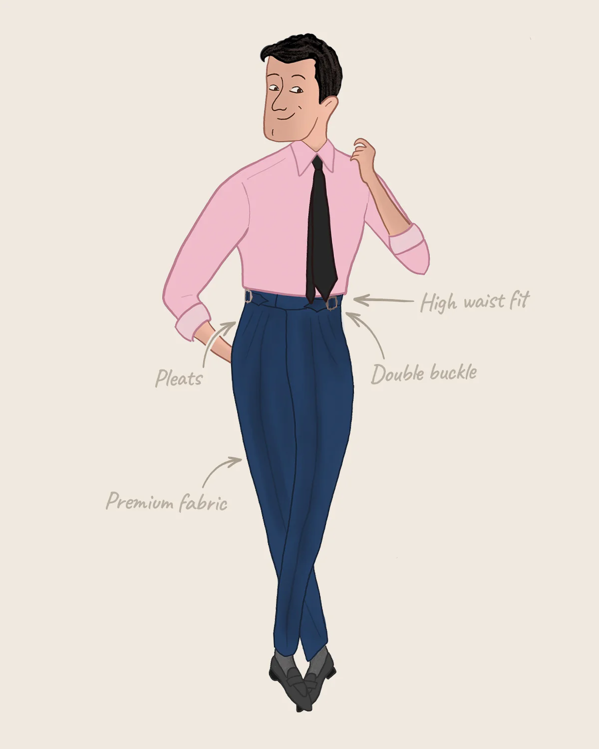 Empyrean Checked Neapolitan Dress Pants - Beige - Image 3
