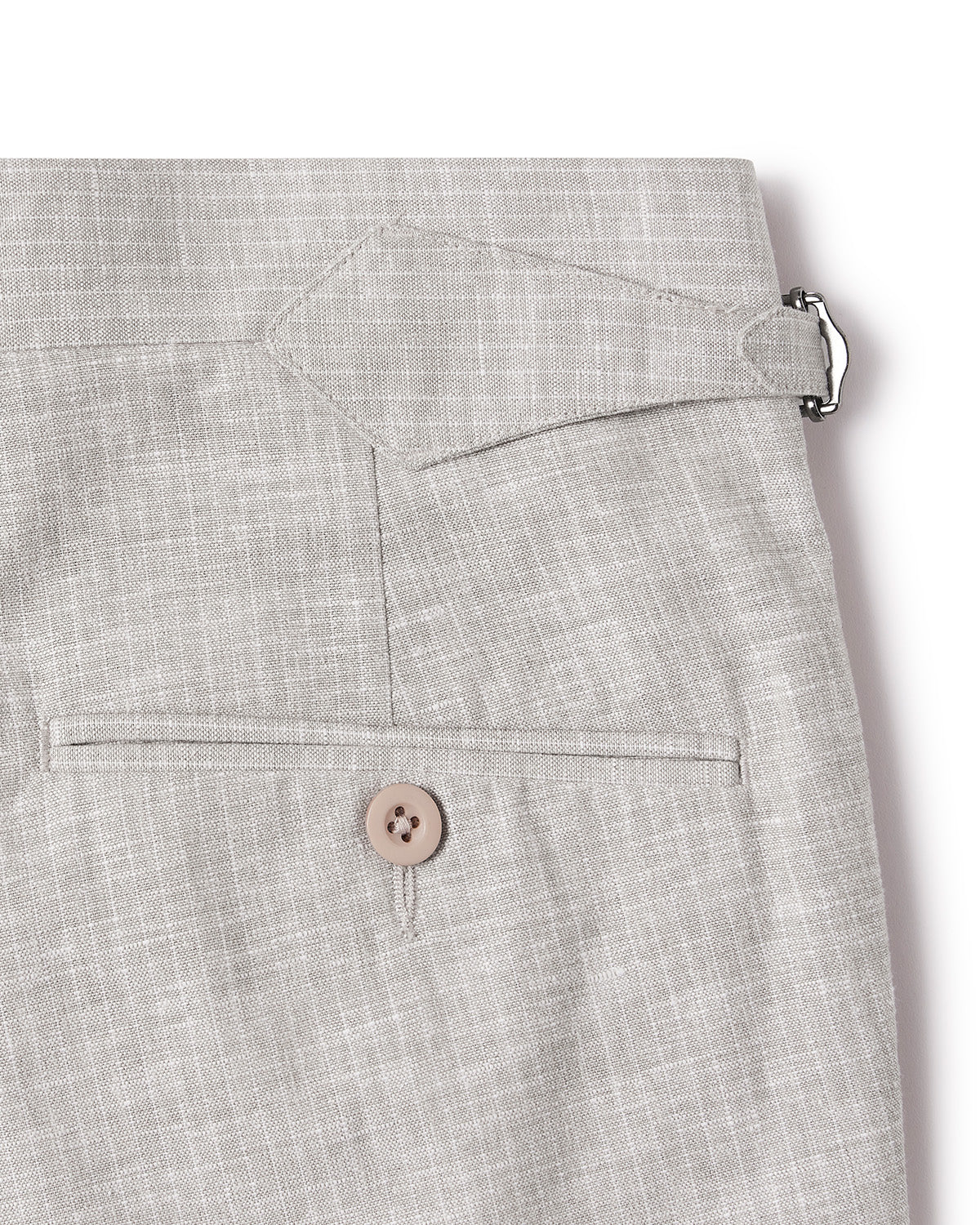 Portofino Cotton Linen Neapolitan Dress Pants - Beige - Image 5