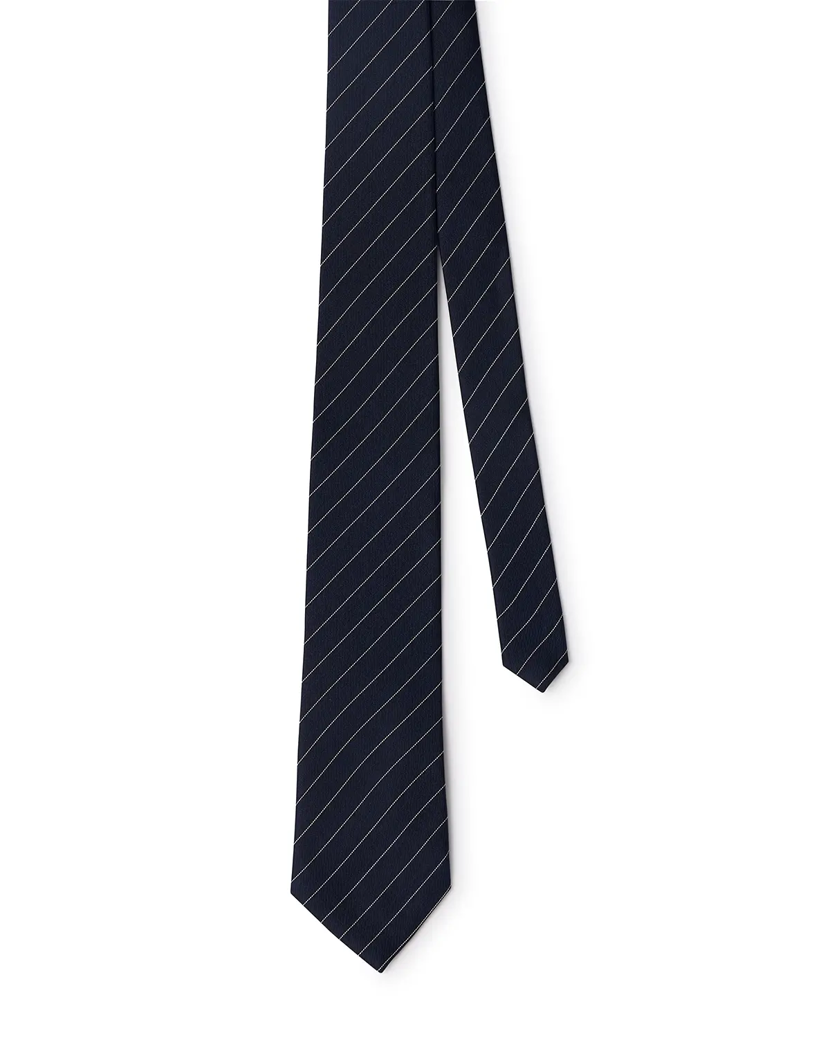 Prestige 100% Silk Striped Tie - Navy - Image 3