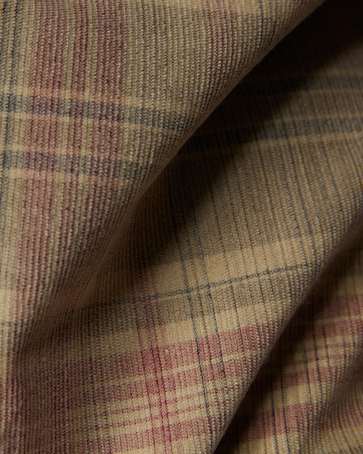 Red & Grey Corduroy Cut & Sew Checked Shirt - Image 6