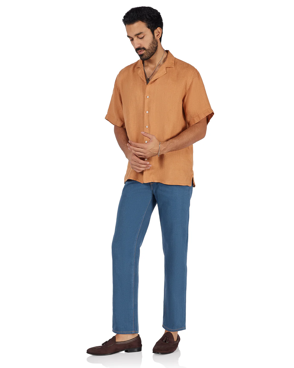 Sand Washed 100% Linen Twill Shirt - Image 3