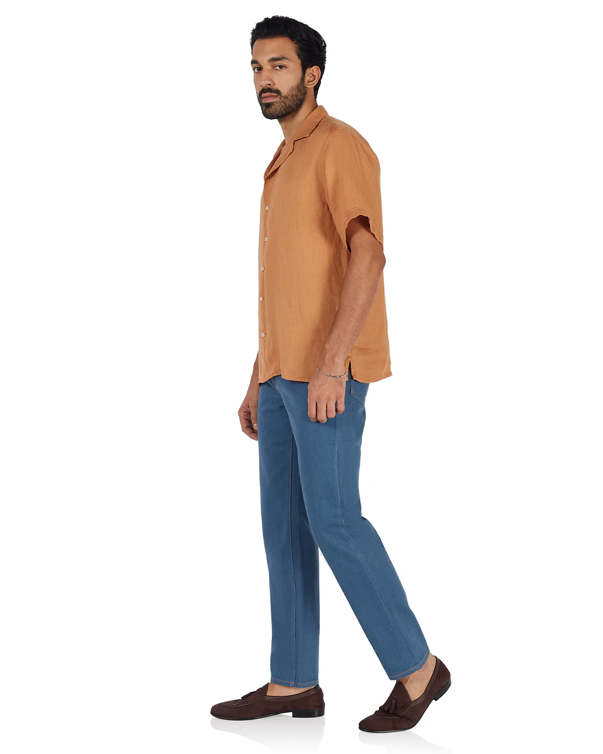 Sand Washed 100% Linen Twill Shirt - Image 4