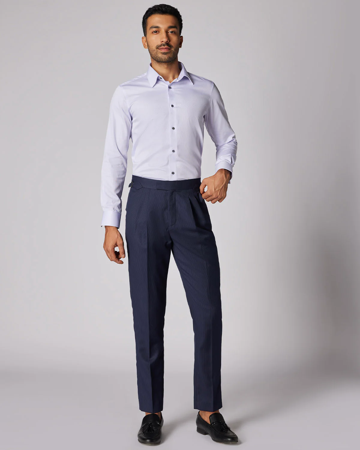 Sentinel Striped Neapolitan Dress Pants - Navy - Image 3