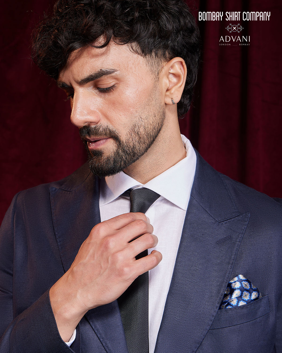 Serenade 100% Linen Double Breasted Blazer - Navy - Image 5