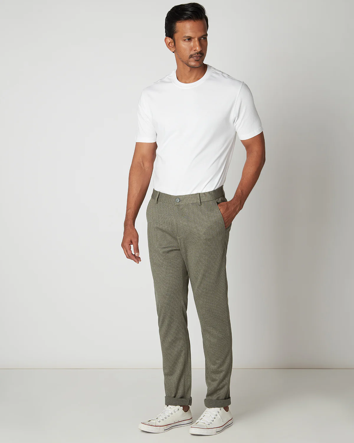 Shift 4-Way Stretch Knit Pants - Olive - Image 3