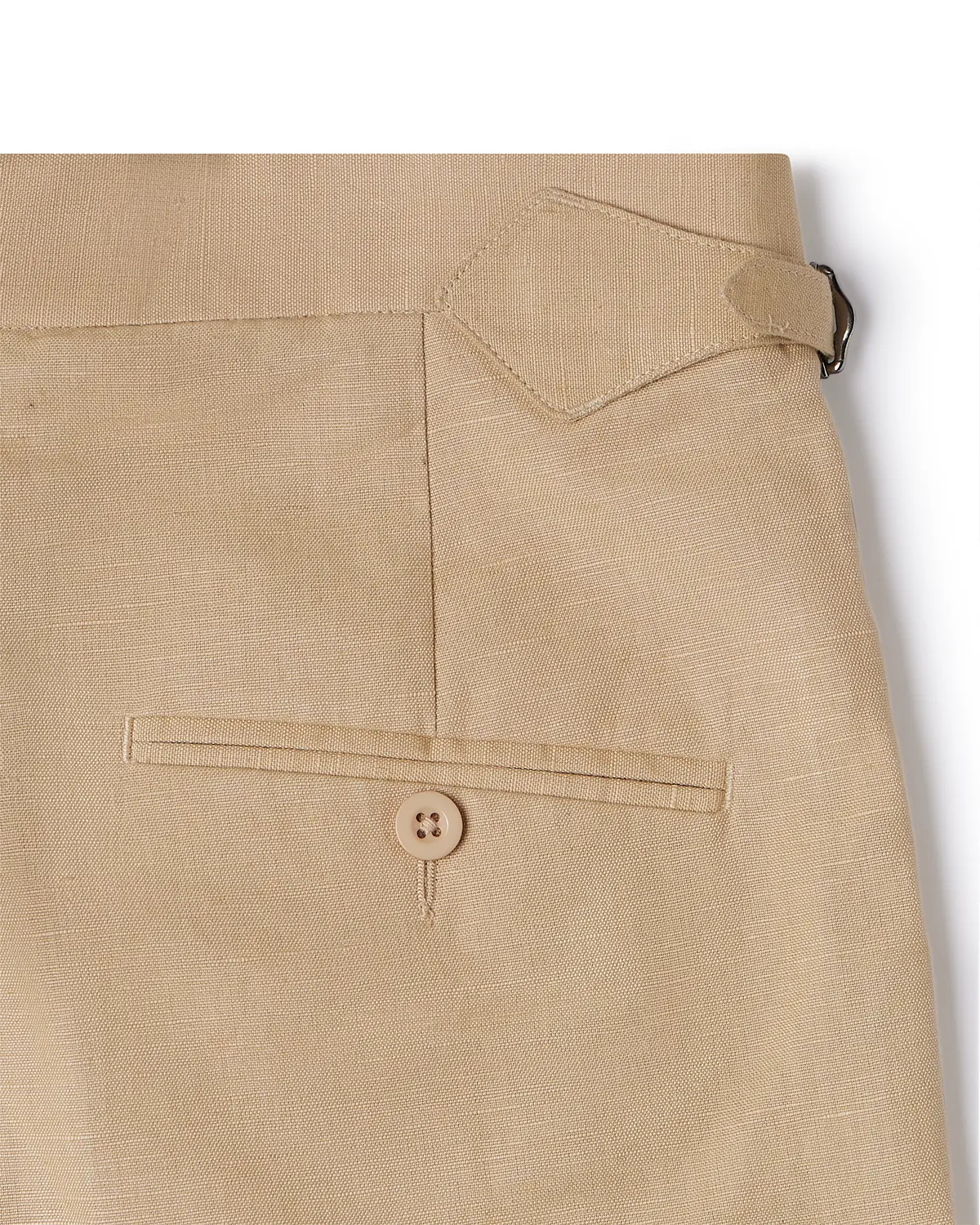 Siena Cotton Linen Relaxed Neapolitan Pants – Khakhi - Image 5