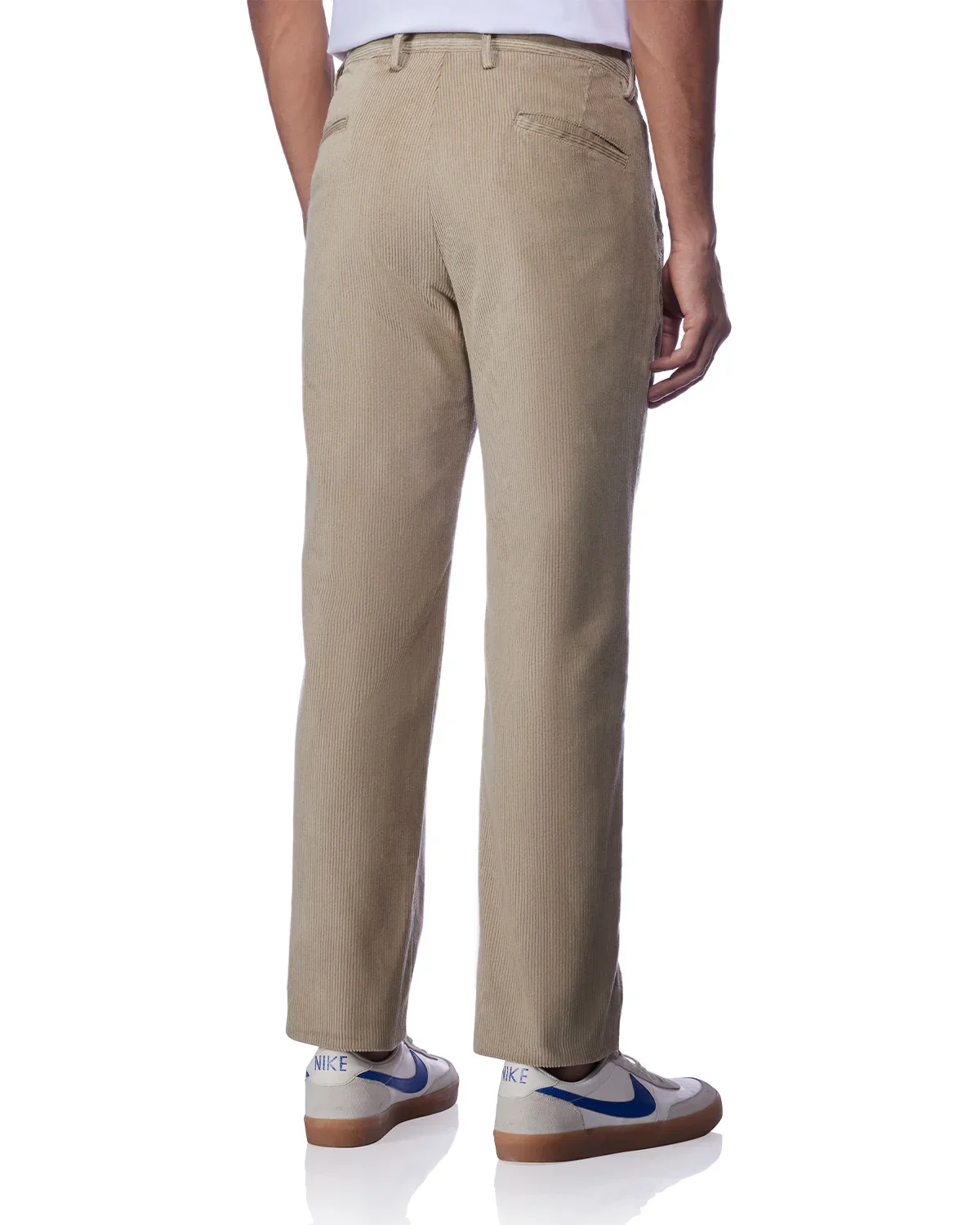 Sierra Corduroy Pleated Chinos  - Beige - Image 4